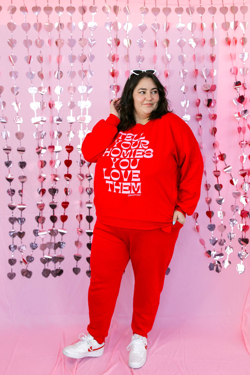 TABY ORIGINAL DESIGN: Tell Your Homies You Love Them Set in RED*** PUFF***& ULTRA SOFT***