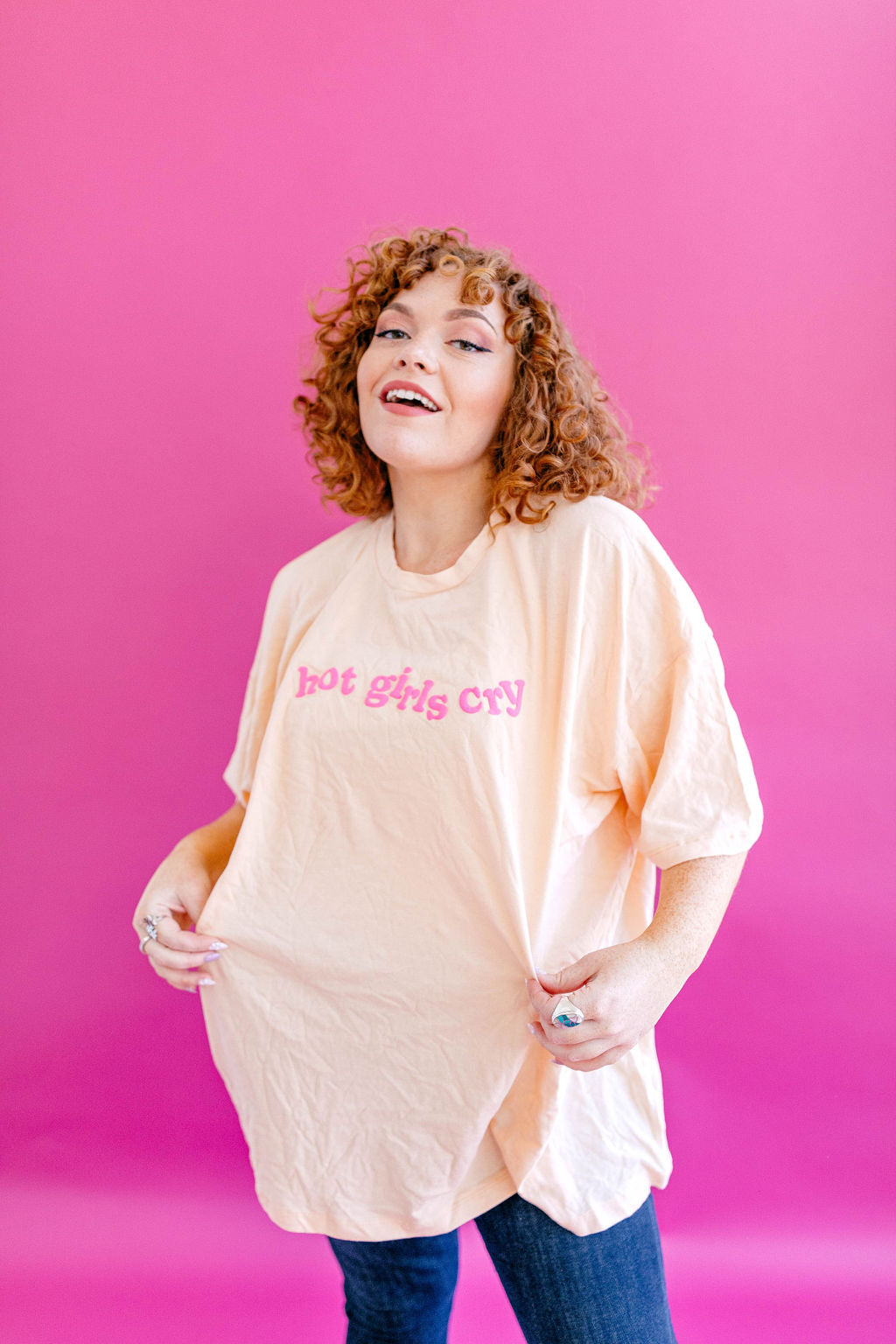 TABY ORIGINAL: Hot Girls Cry In PEACH & RAISED PUFF***