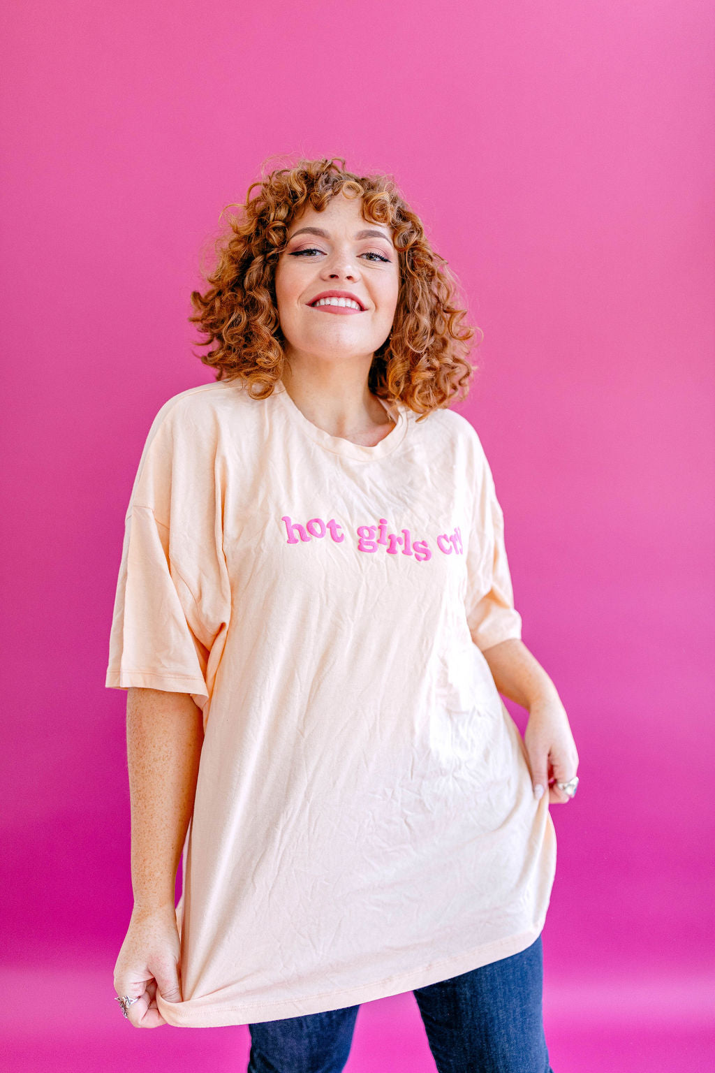 TABY ORIGINAL: Hot Girls Cry In PEACH & RAISED PUFF***
