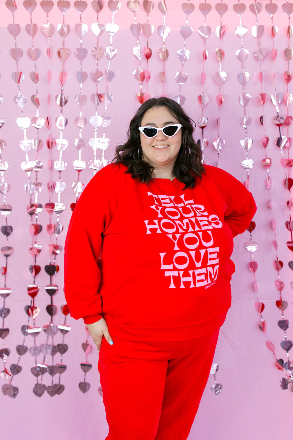 TABY ORIGINAL DESIGN: Tell Your Homies You Love Them Set in RED*** PUFF***& ULTRA SOFT***
