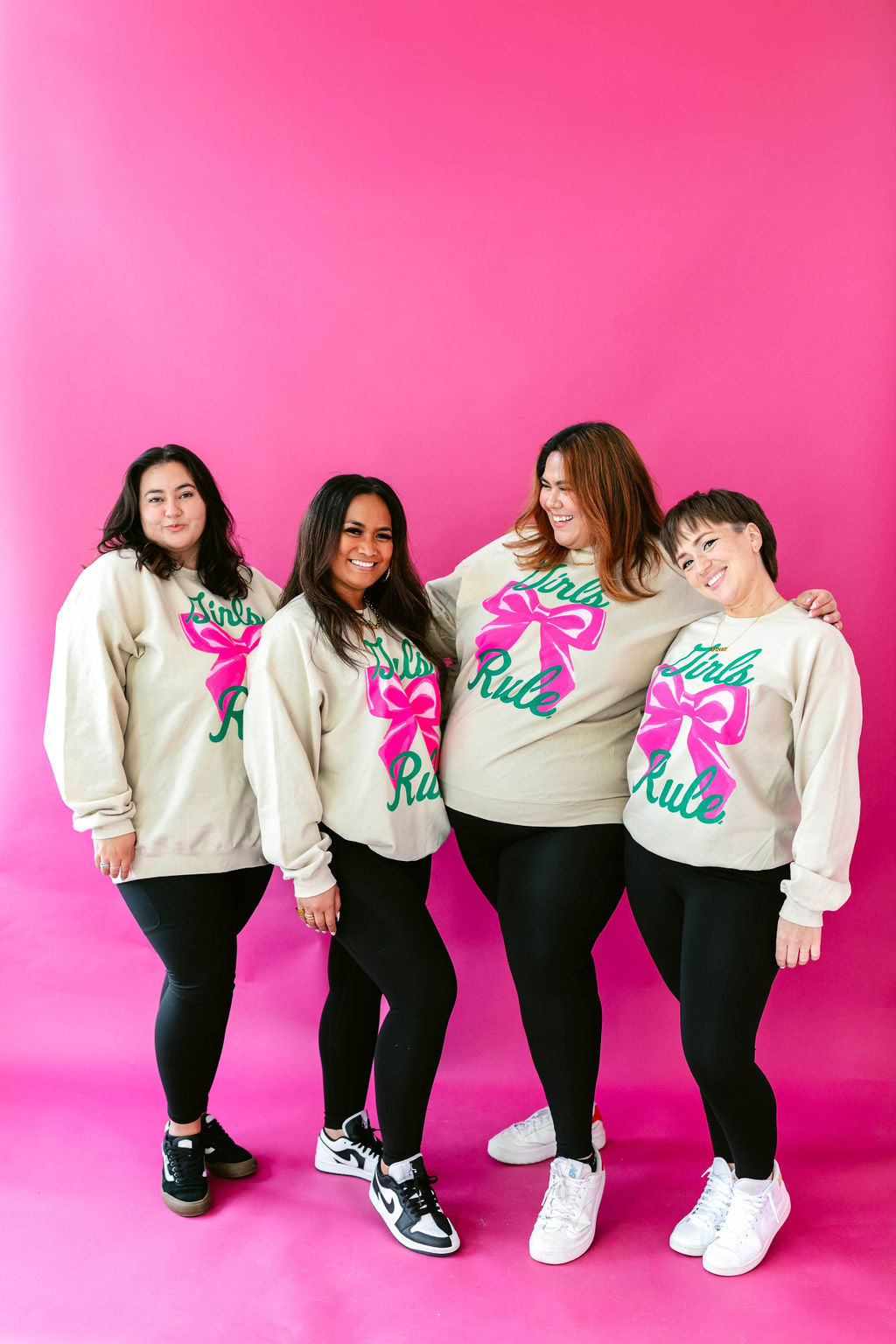TABY ORIGINAL: Girls Rule Pullover Crew Neck in SAND*** In Sizes XS-5X!***