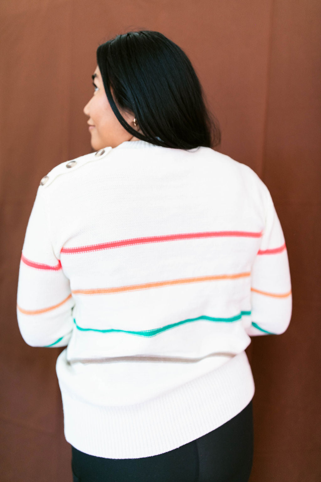 I Love Me Striped Sweater