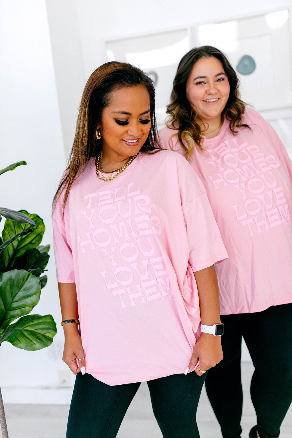 TABY ORIGINAL: Tell Your Homies You Love Them Boxy Tee EXTREME PUFF*** In PINK*** RESTOCKED****