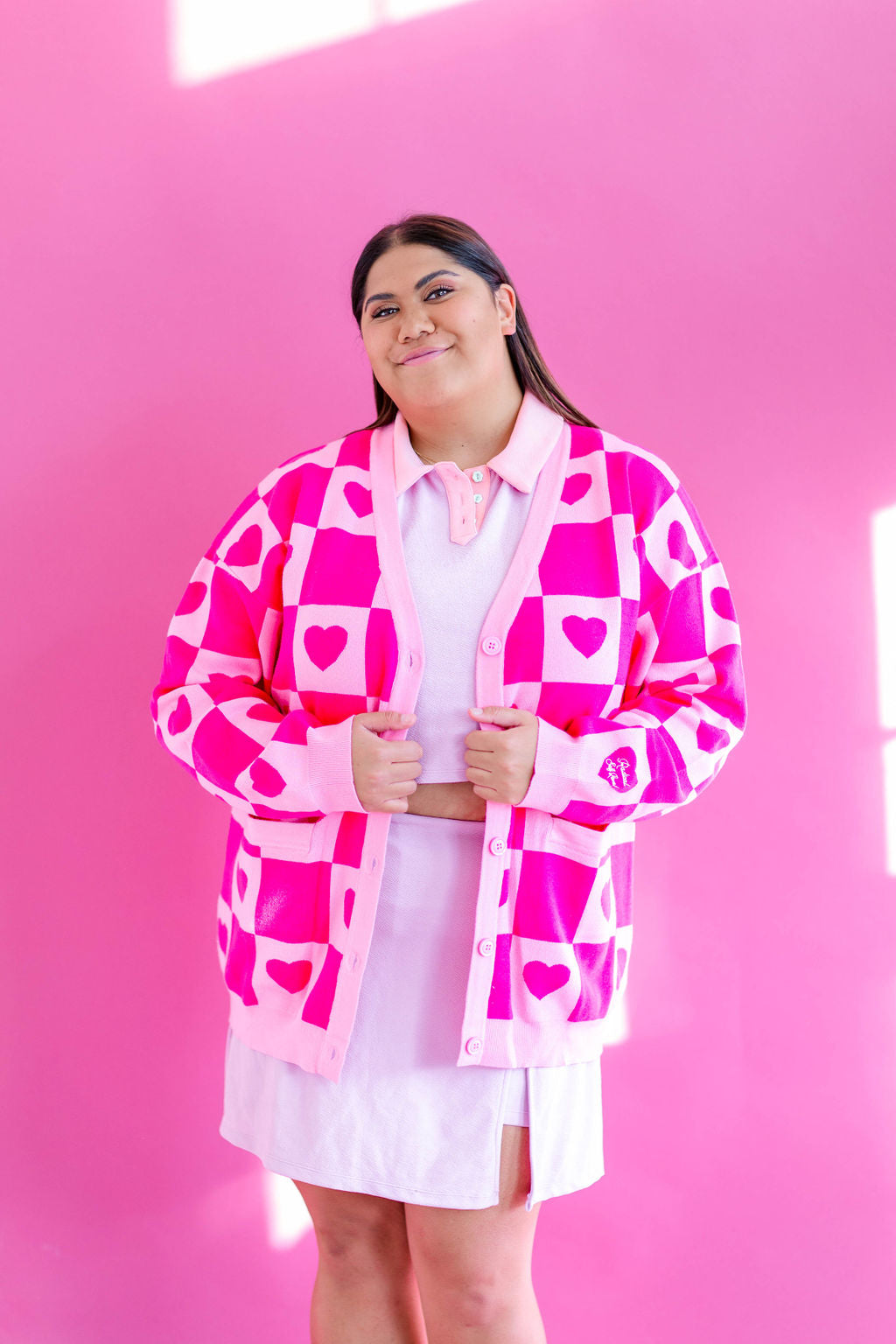 TABY ORIGINAL: Radical Self Love Cardigan In PINK*** Sizes XS-5X!***