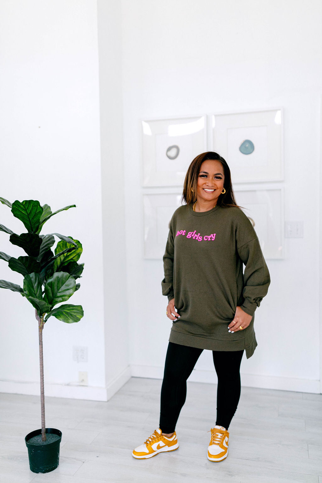 TABY ORIGINAL: Hot Girls Cry Longline Crewneck PUFF***