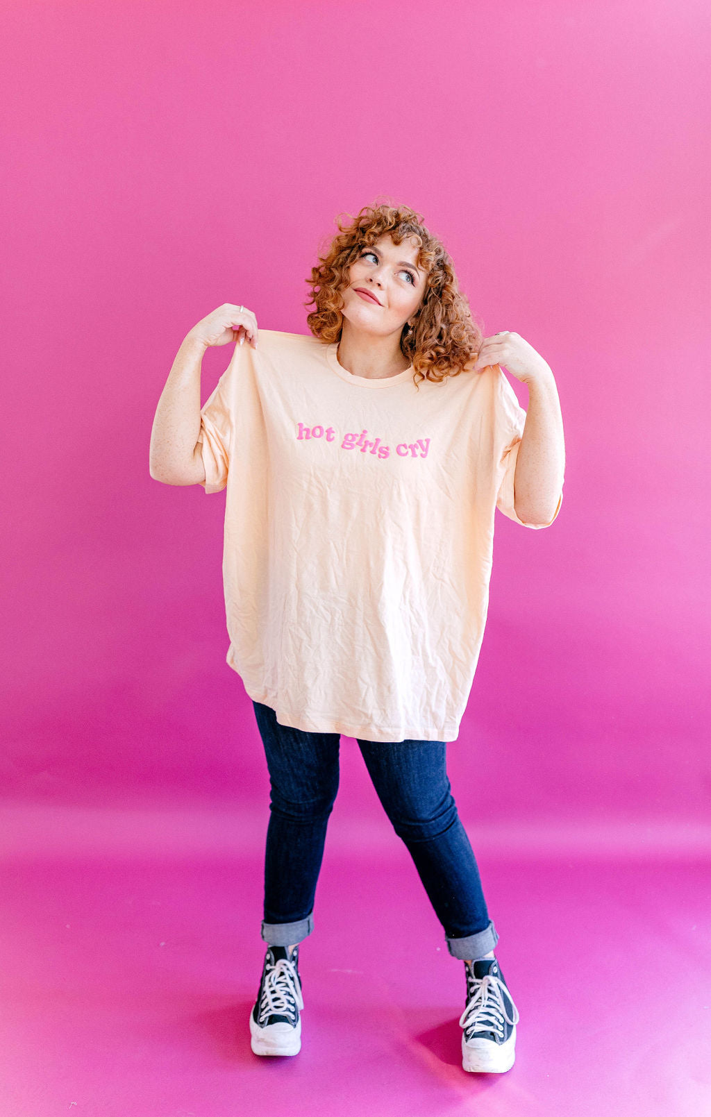 TABY ORIGINAL: Hot Girls Cry In PEACH & RAISED PUFF***