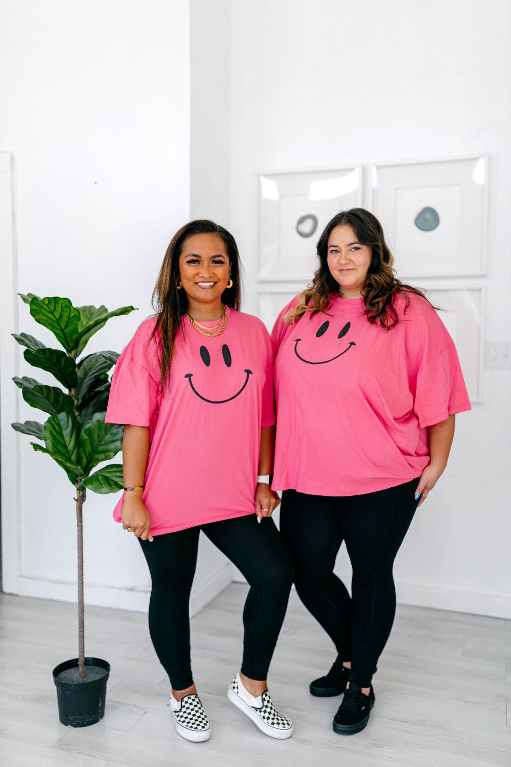 TABY ORIGINAL DESIGN: Smiley Boxy Tee PUFF*** IN Tooty Frooty***