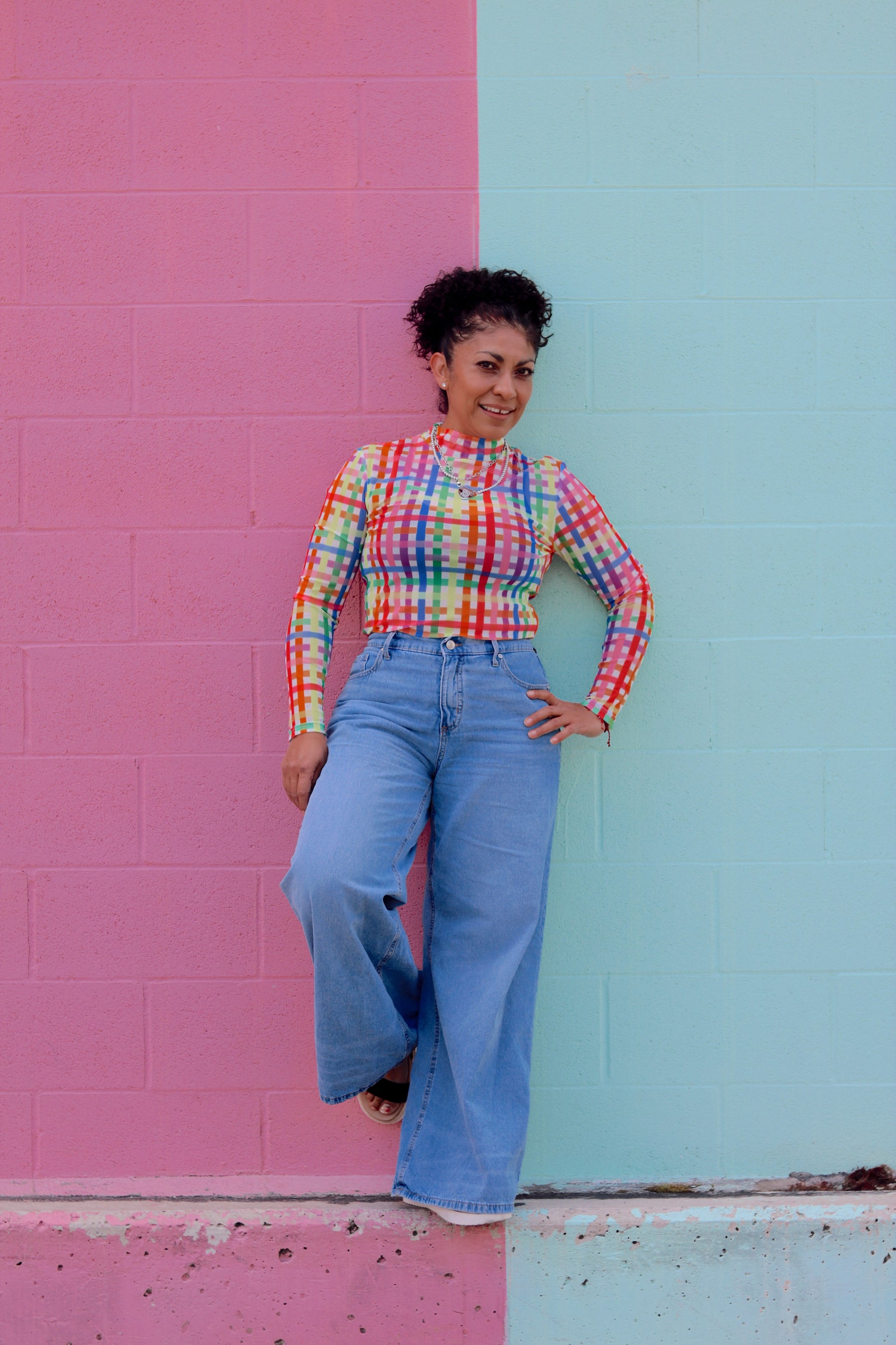 TABY ORIGINAL: Get Noticed Peekaboo Mesh top IN SIZES XS-5X***