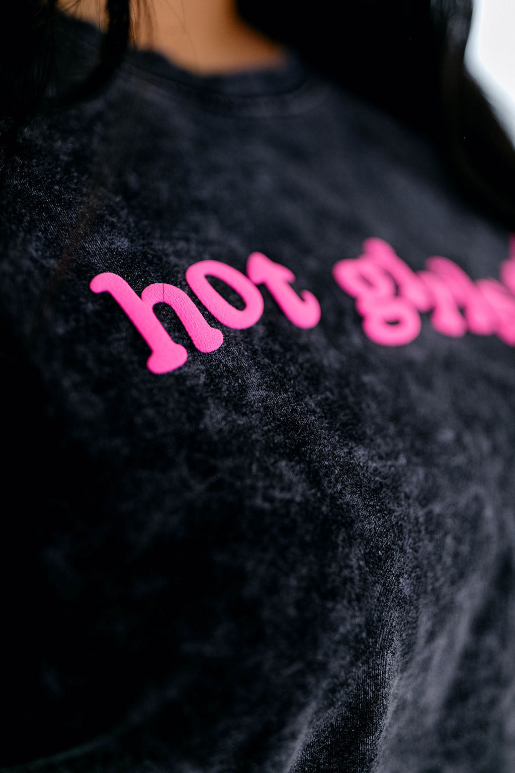 TABY ORIGINAL: Hot Girls Cry Pullover In CHARCOAL*** PUFF***