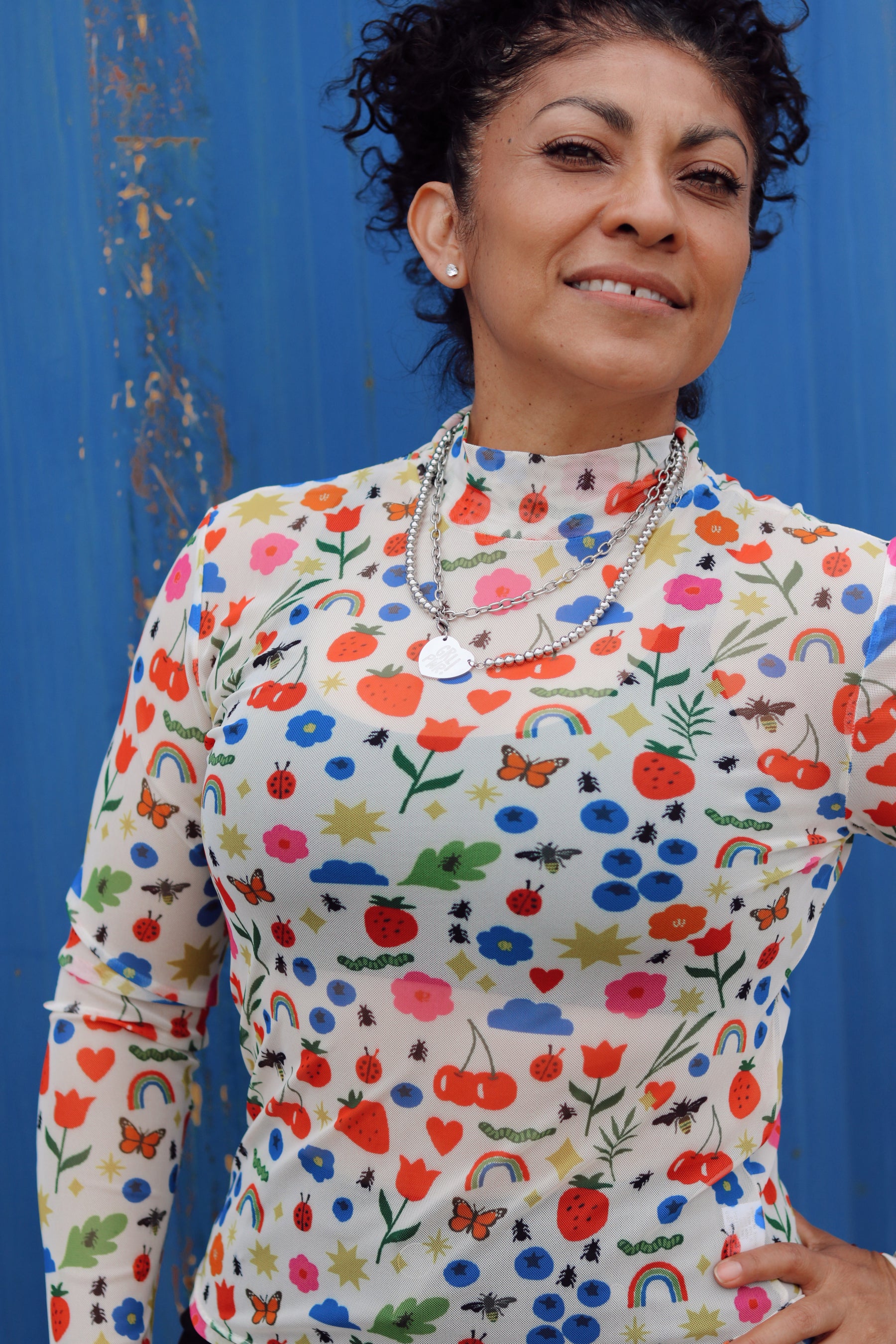 TABY ORIGINAL: Mañana Será Bonito Peekaboo Mesh top IN SIZES XS-5X***
