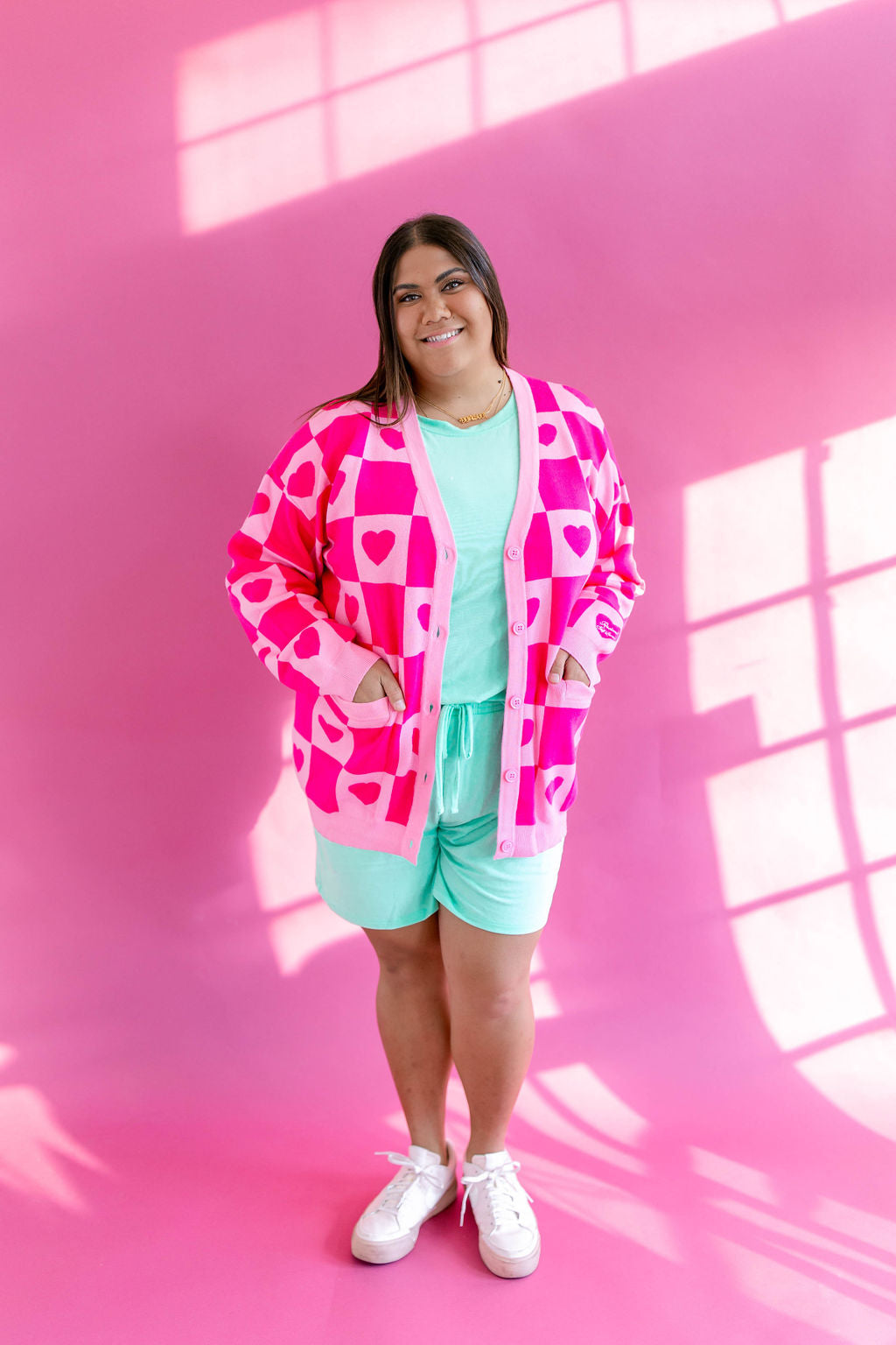 TABY ORIGINAL: Radical Self Love Cardigan In PINK*** Sizes XS-5X!***