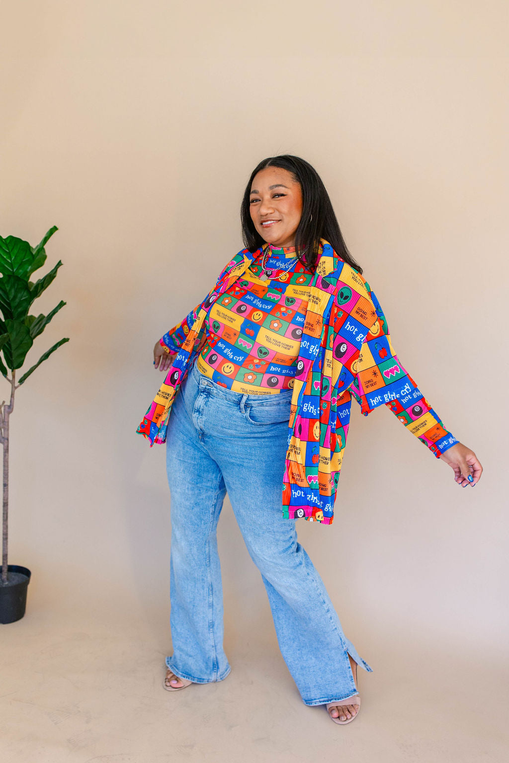 TABY ORIGINAL: Working On Myself Plisse Pant Set RESTOCKED IN SIZES XS-5X!***