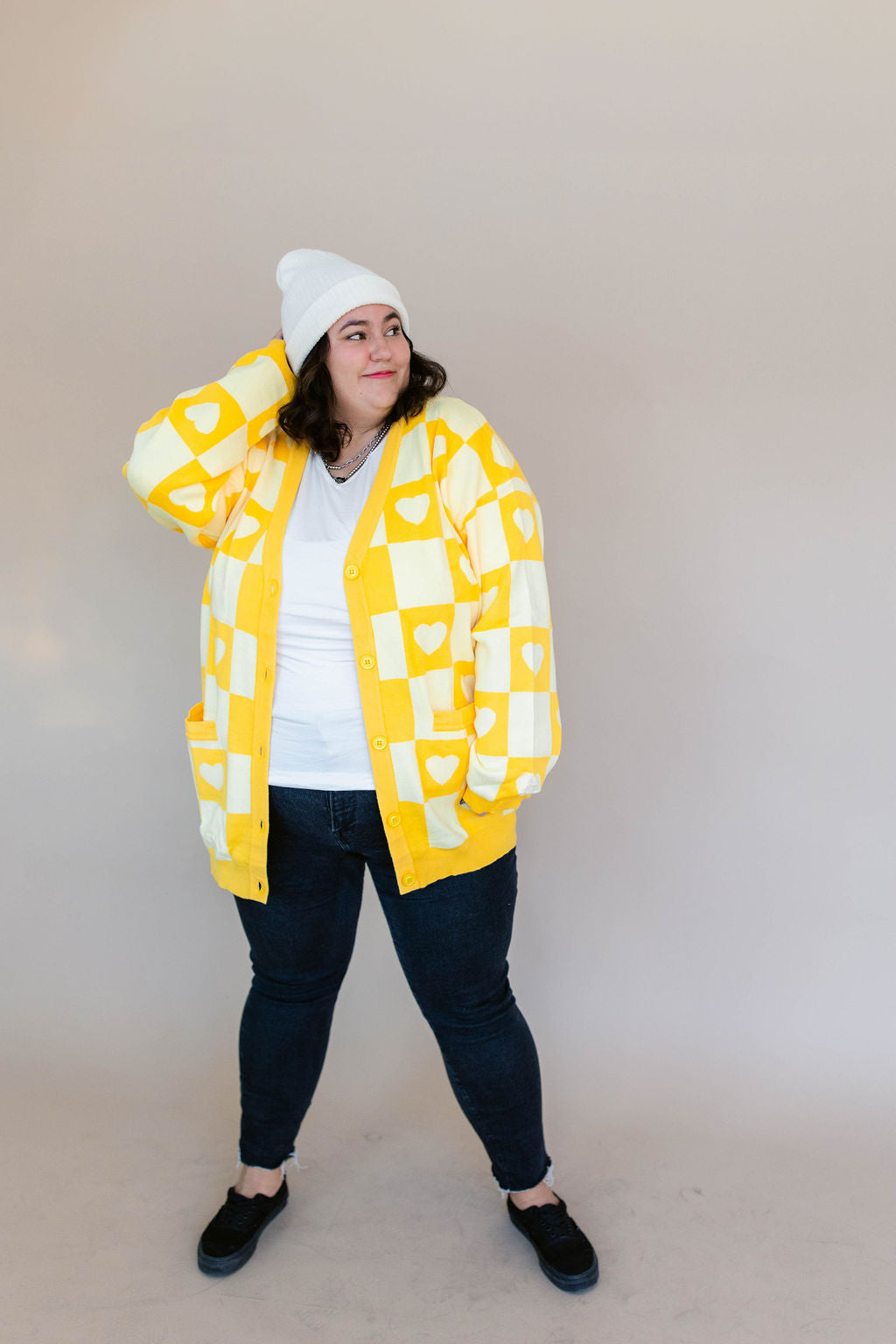 TABY ORIGINAL: Radical Self Love Cardigan In YELLOW*** Sizes XS-5X!***
