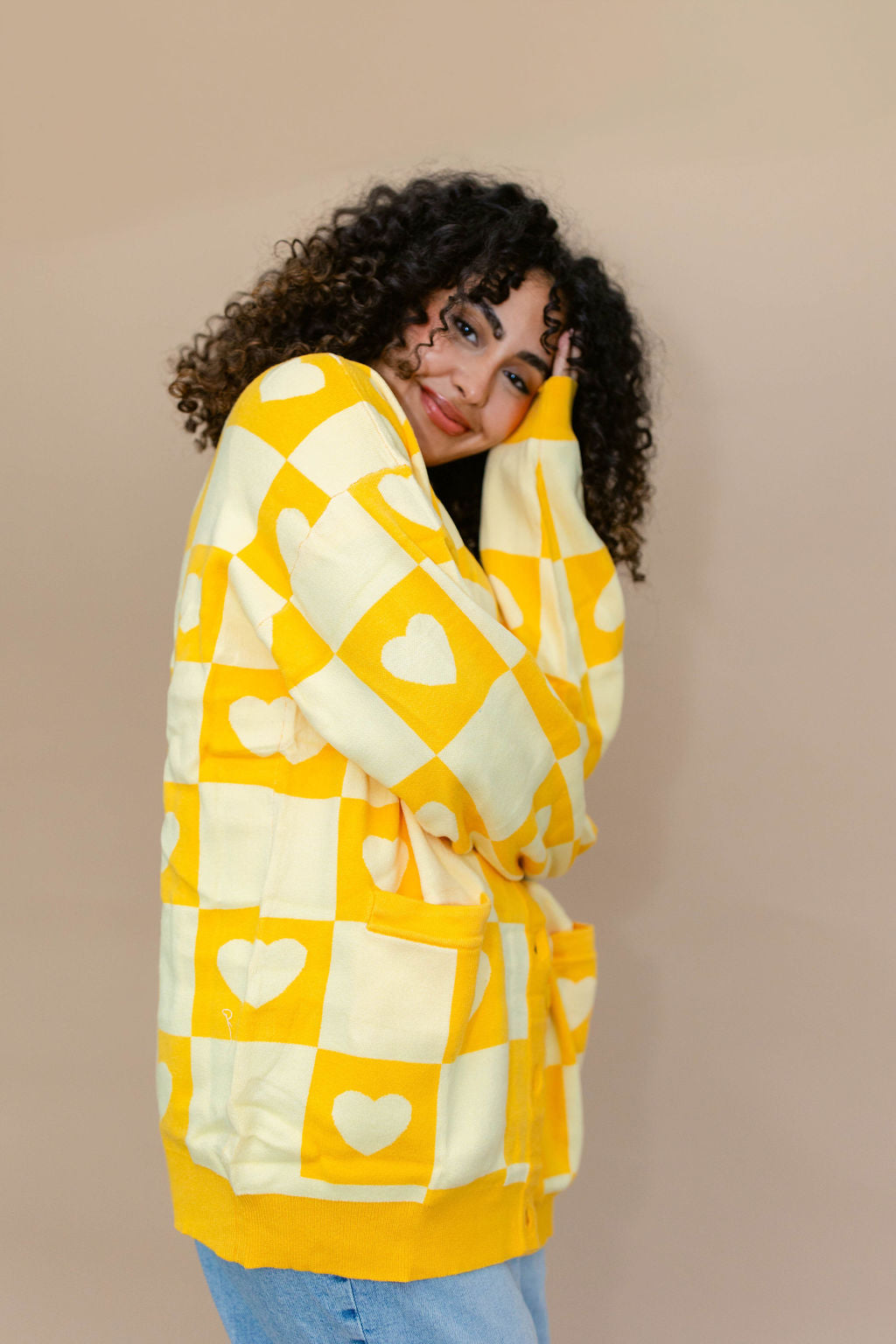 TABY ORIGINAL: Radical Self Love Cardigan In YELLOW*** RESTOCKED***