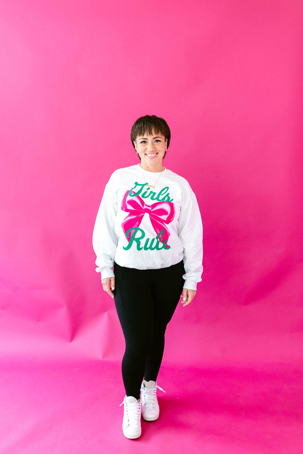 TABY ORIGINAL: Girls Rule Pullover Crew Neck in Sizes XS-5X!***
