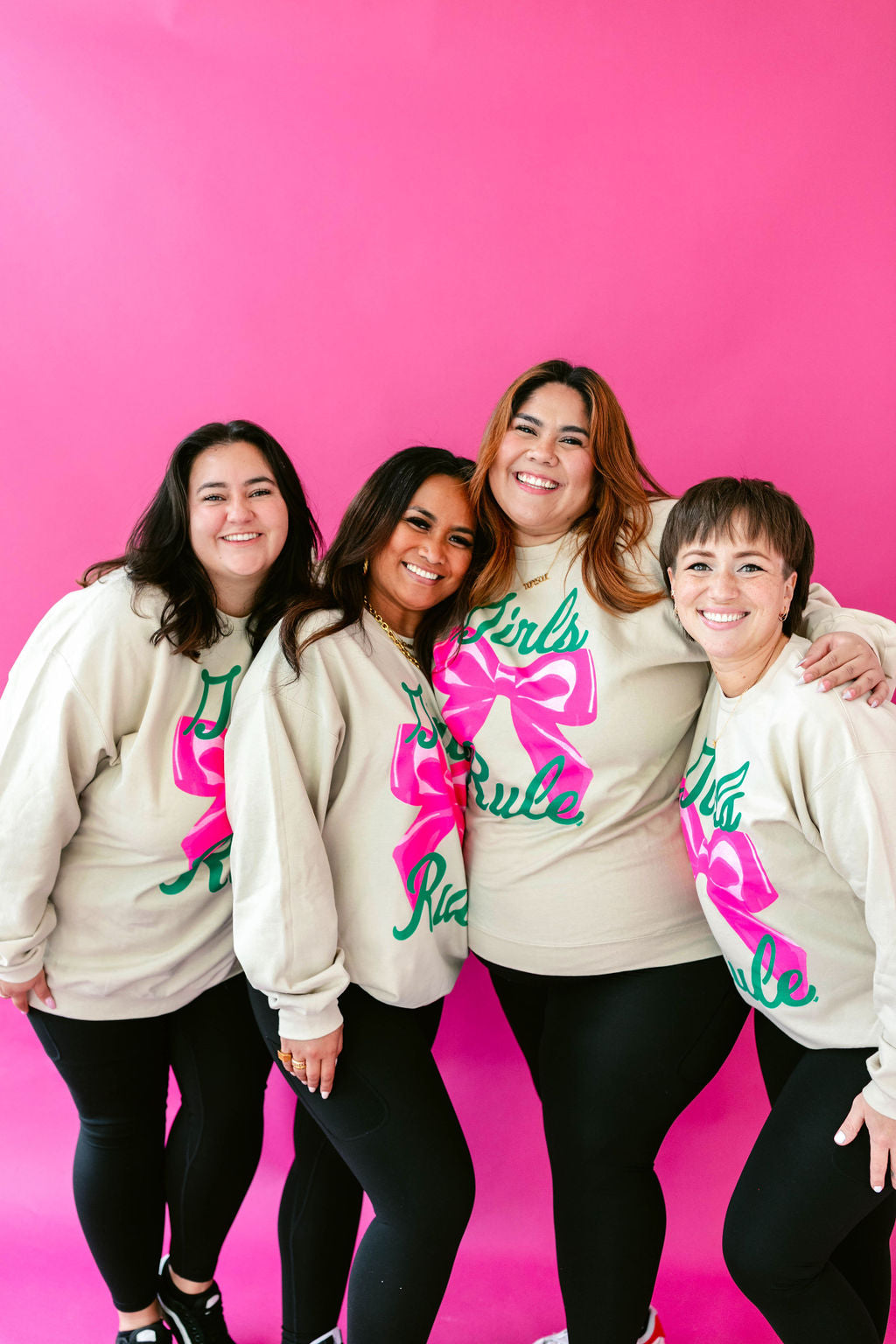 TABY ORIGINAL: Girls Rule Pullover Crew Neck in SAND*** In Sizes XS-5X!***