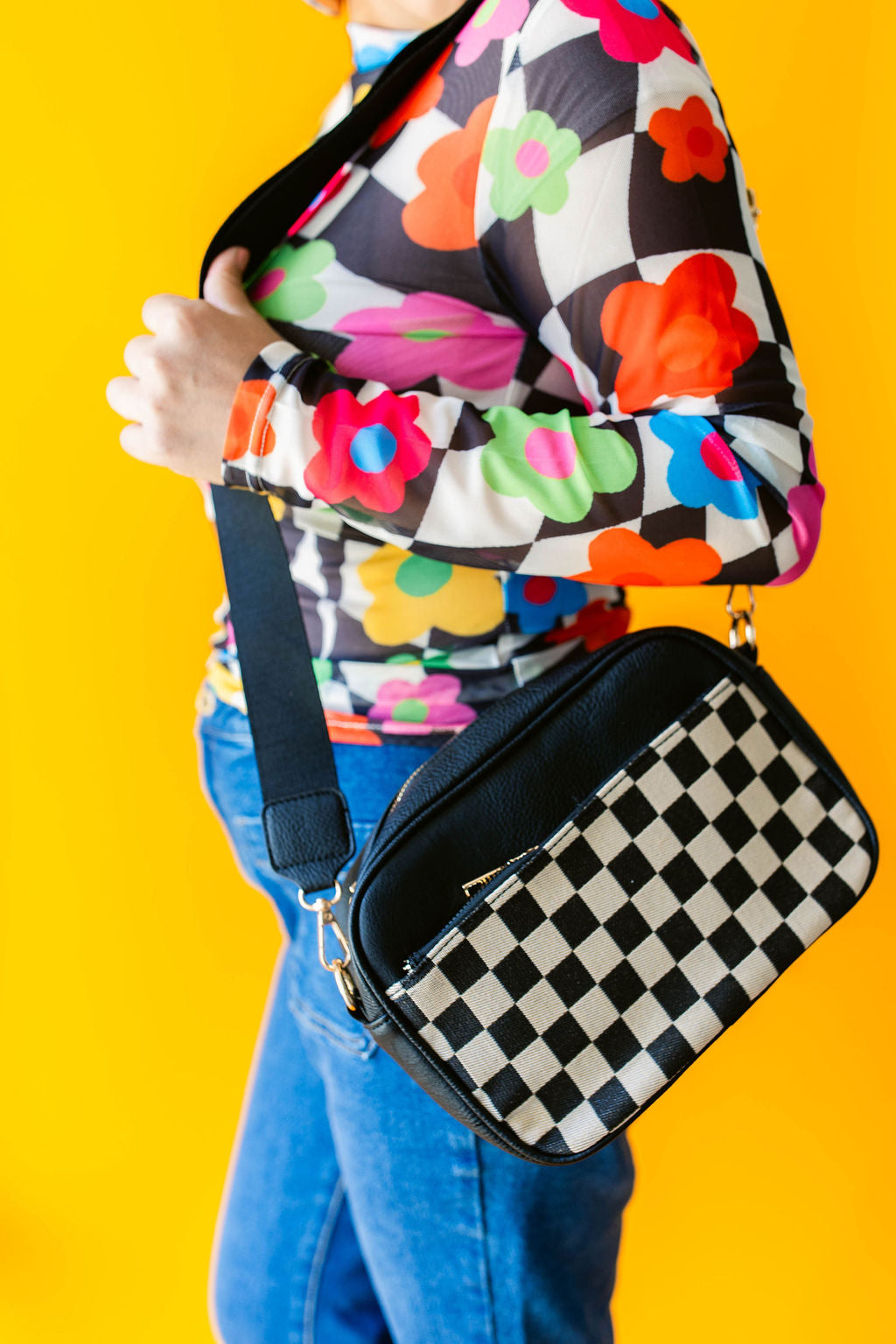 Checkered Camera Bag
