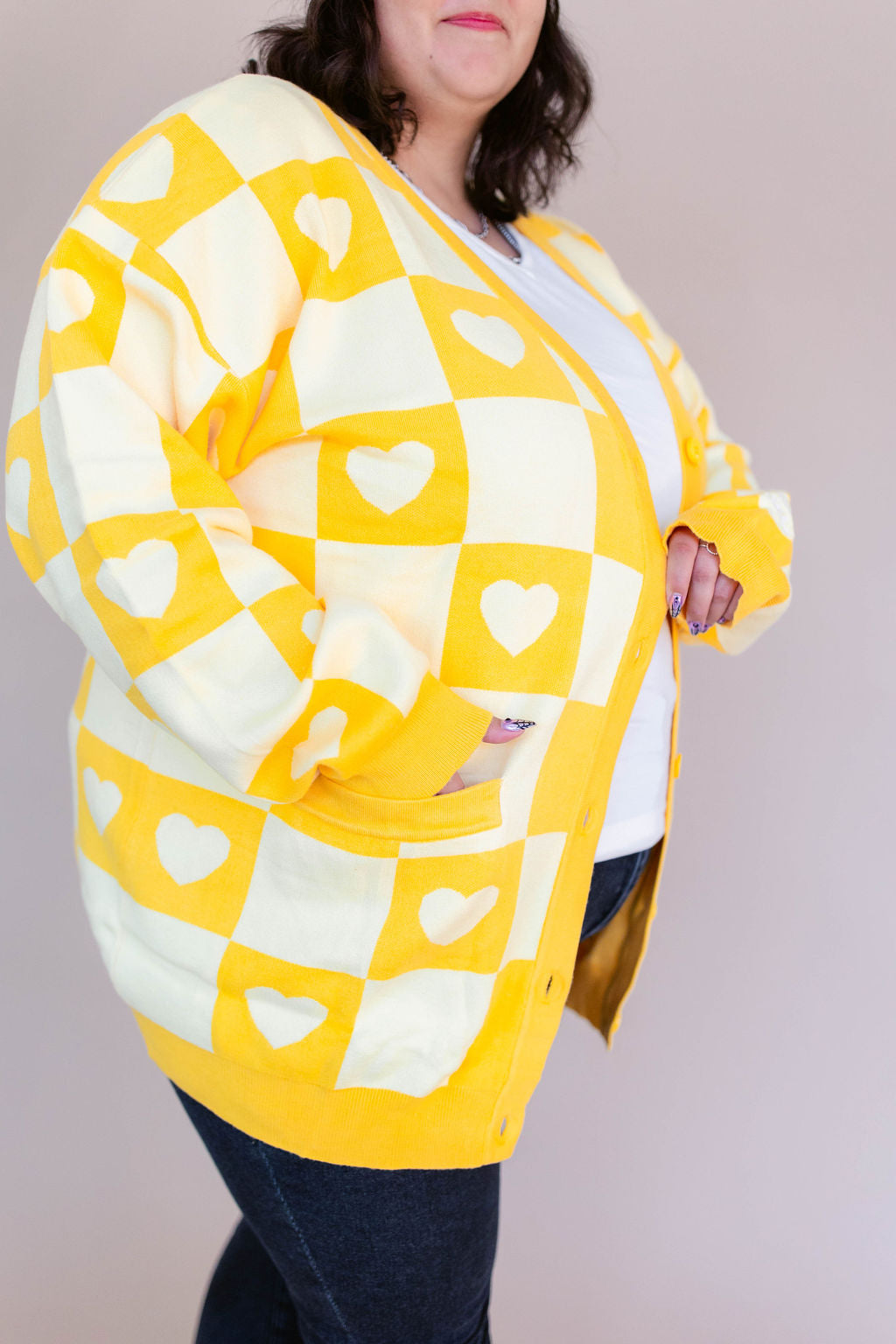 TABY ORIGINAL: Radical Self Love Cardigan In YELLOW*** Sizes XS-5X!***