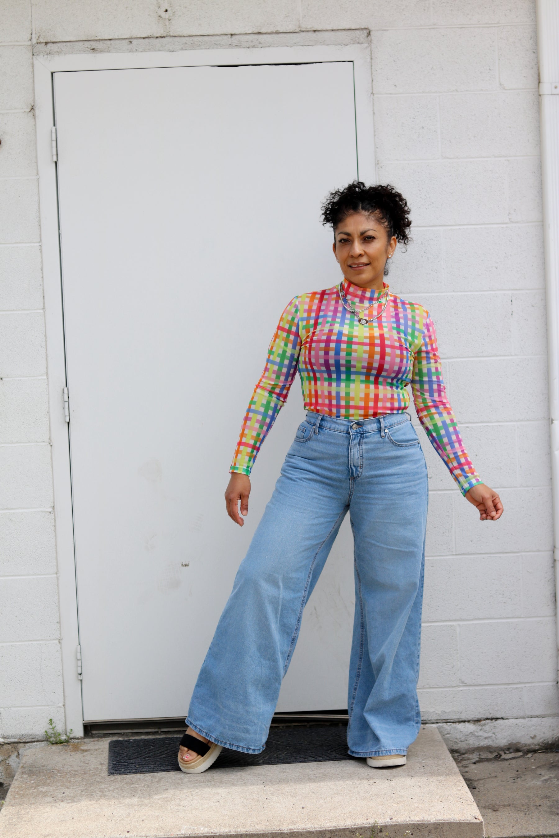 TABY ORIGINAL: Get Noticed Peekaboo Mesh top IN SIZES XS-5X***