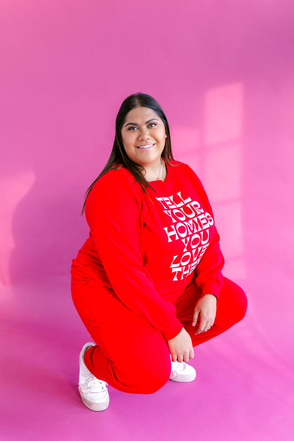TABY ORIGINAL DESIGN: Tell Your Homies You Love Them Set in RED*** PUFF***& ULTRA SOFT***