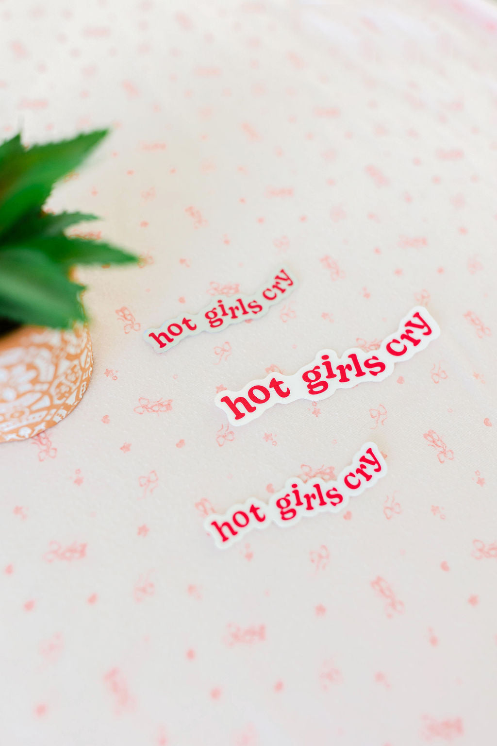 Hot Girls Cry 4.25 Inch Sticker