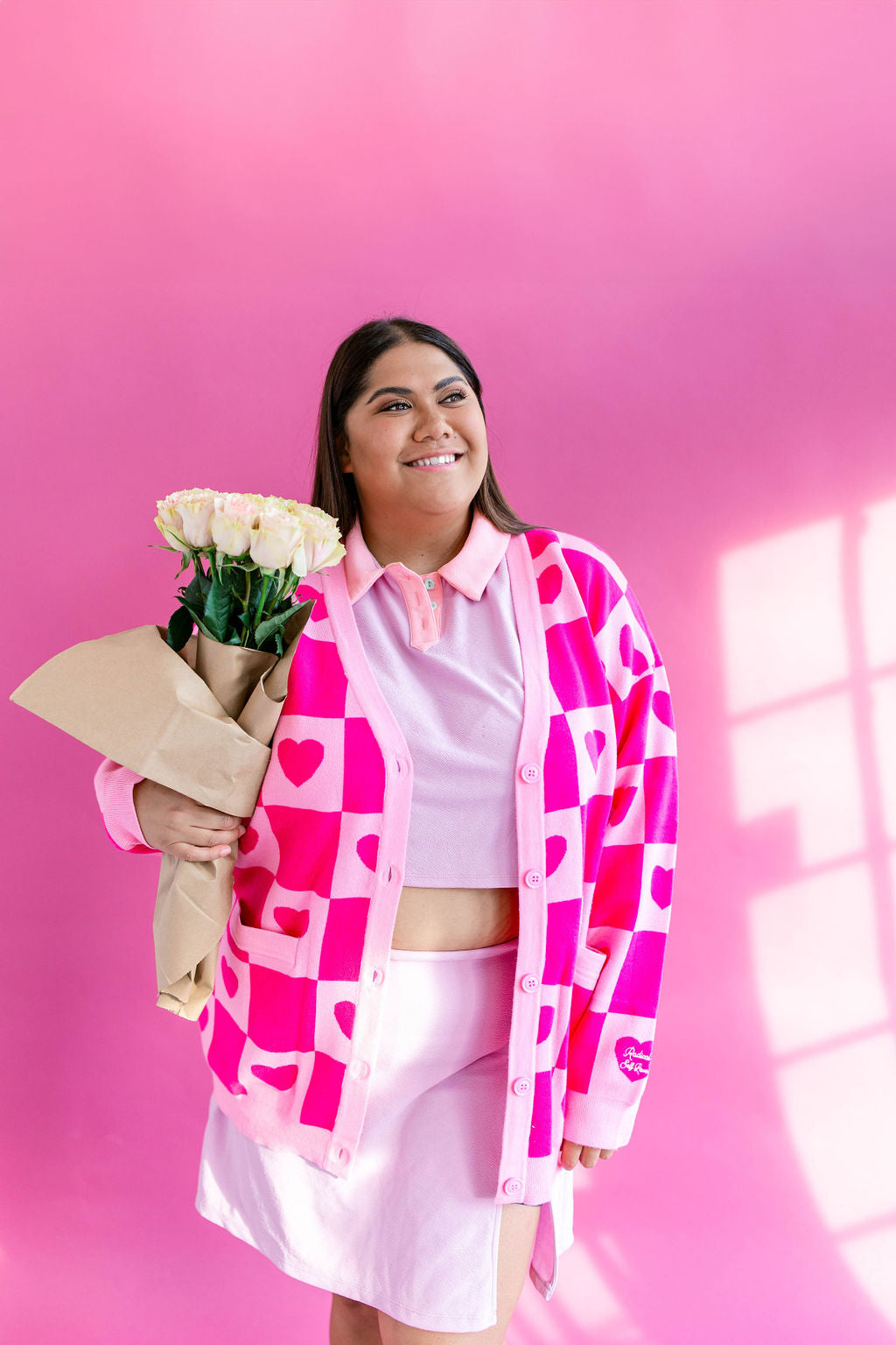 TABY ORIGINAL: Radical Self Love Cardigan In PINK*** Sizes XS-5X!***