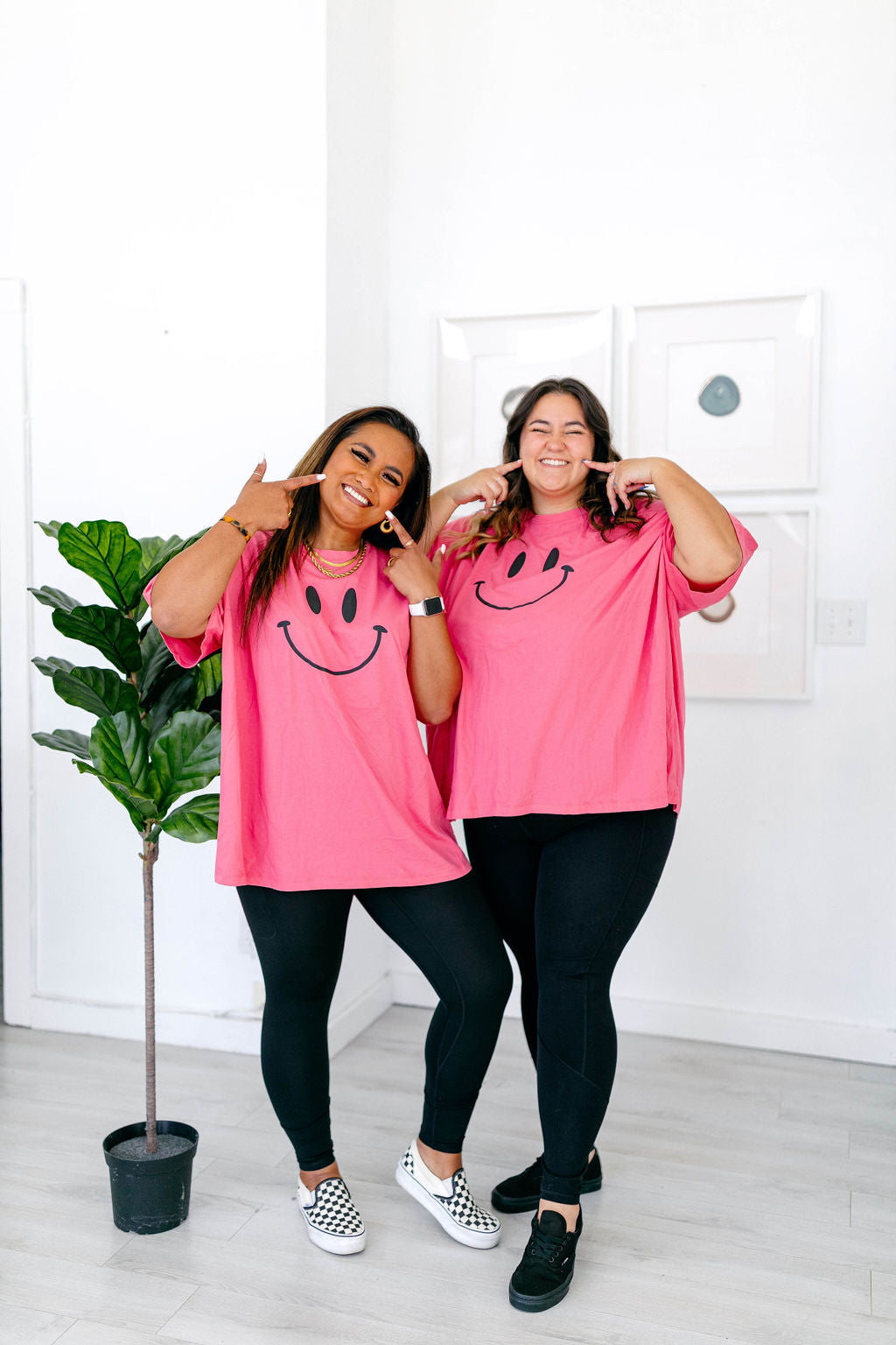 TABY ORIGINAL DESIGN: Smiley Boxy Tee PUFF*** IN Tooty Frooty***
