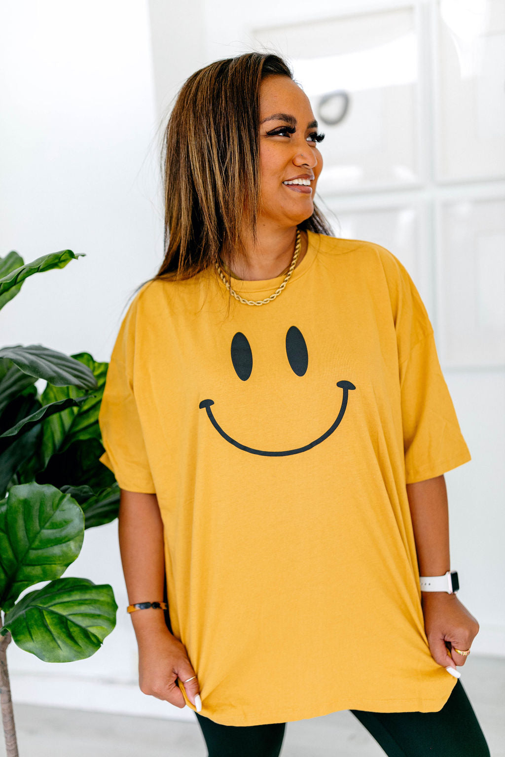 TABY ORIGINAL DESIGN: Smiley Boxy Tee PUFF***