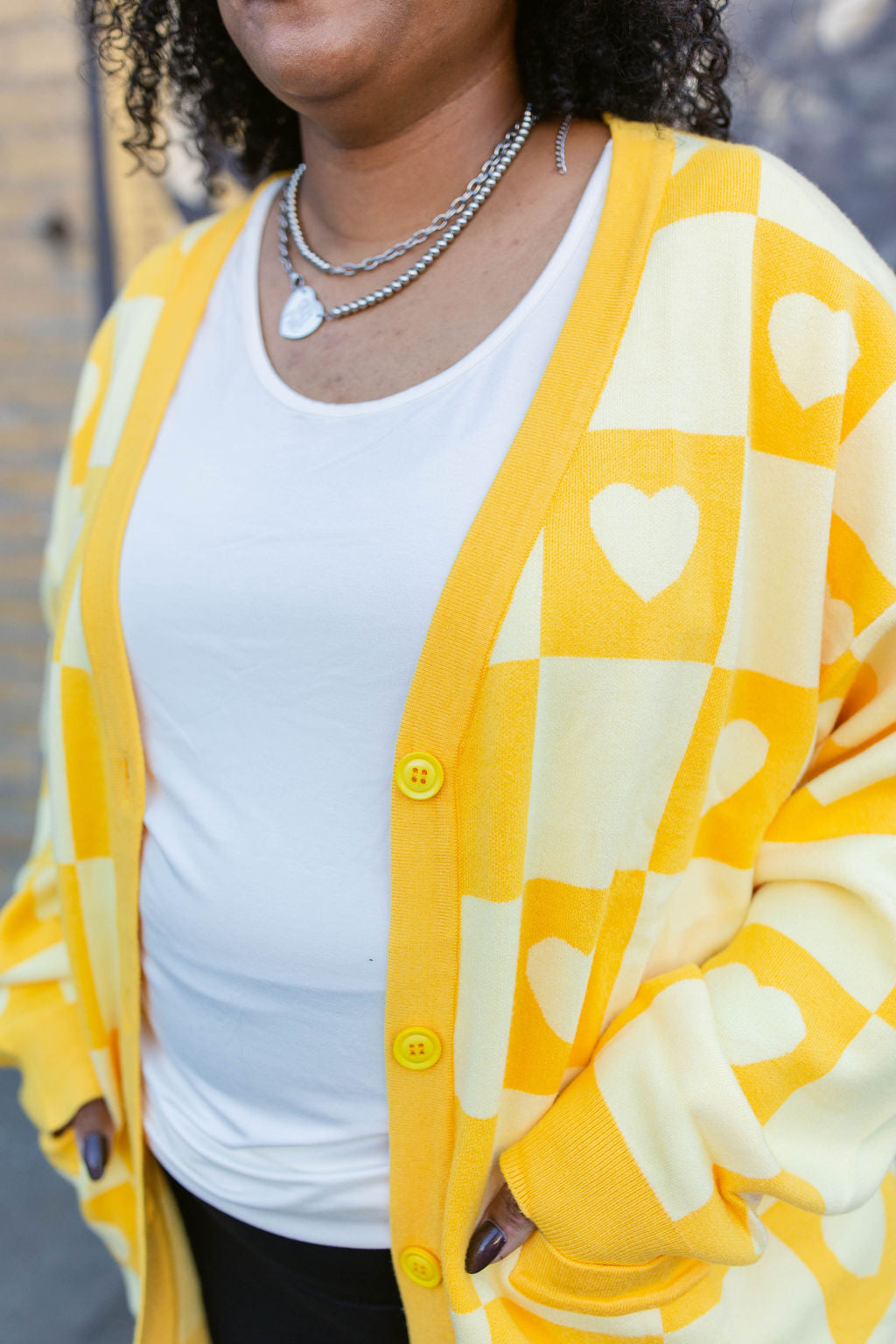 TABY ORIGINAL: Radical Self Love Cardigan In YELLOW*** Sizes XS-5X!***