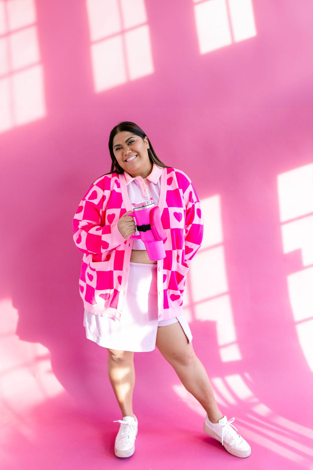 TABY ORIGINAL: Radical Self Love Cardigan In PINK*** Sizes XS-5X!***