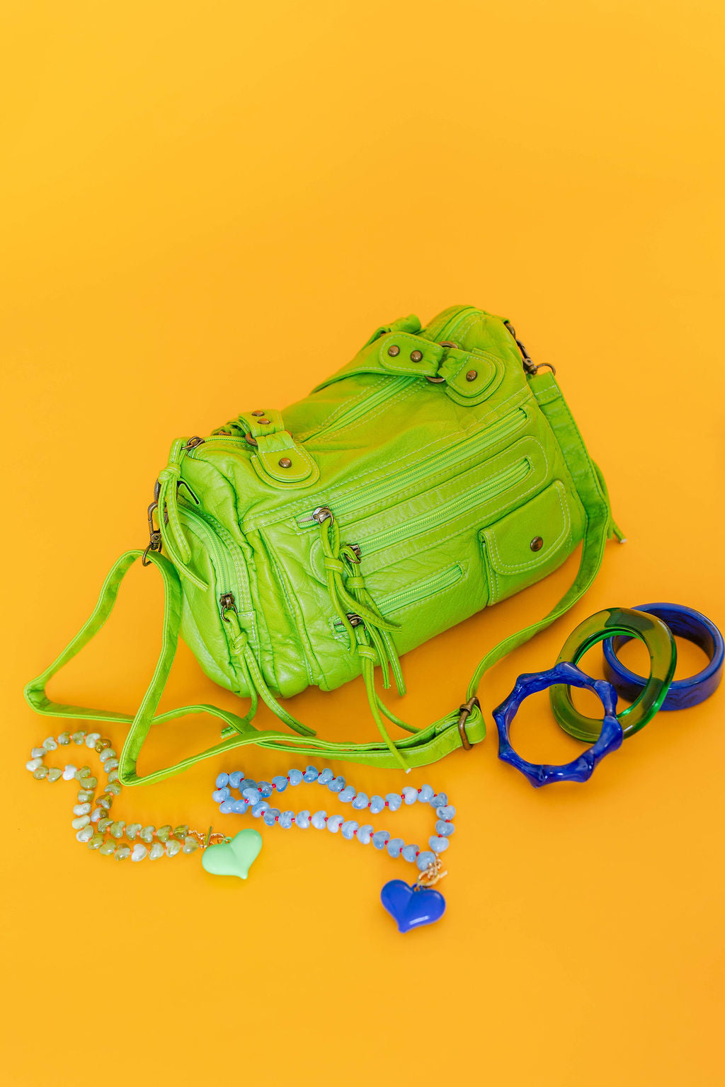 Green Flags Only Shoulder Bag