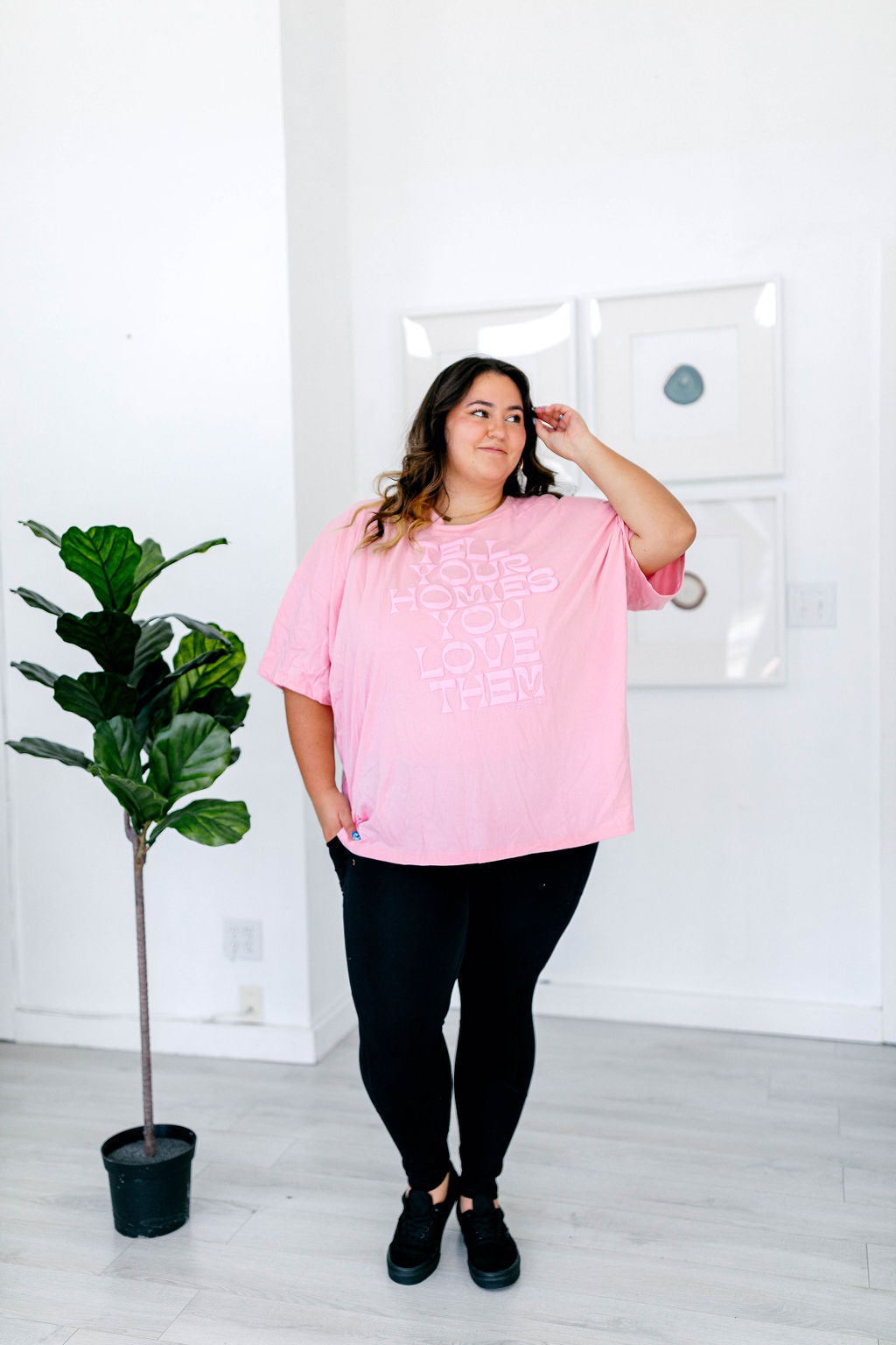 TABY ORIGINAL: Tell Your Homies You Love Them Boxy Tee EXTREME PUFF*** In PINK*** RESTOCKED****