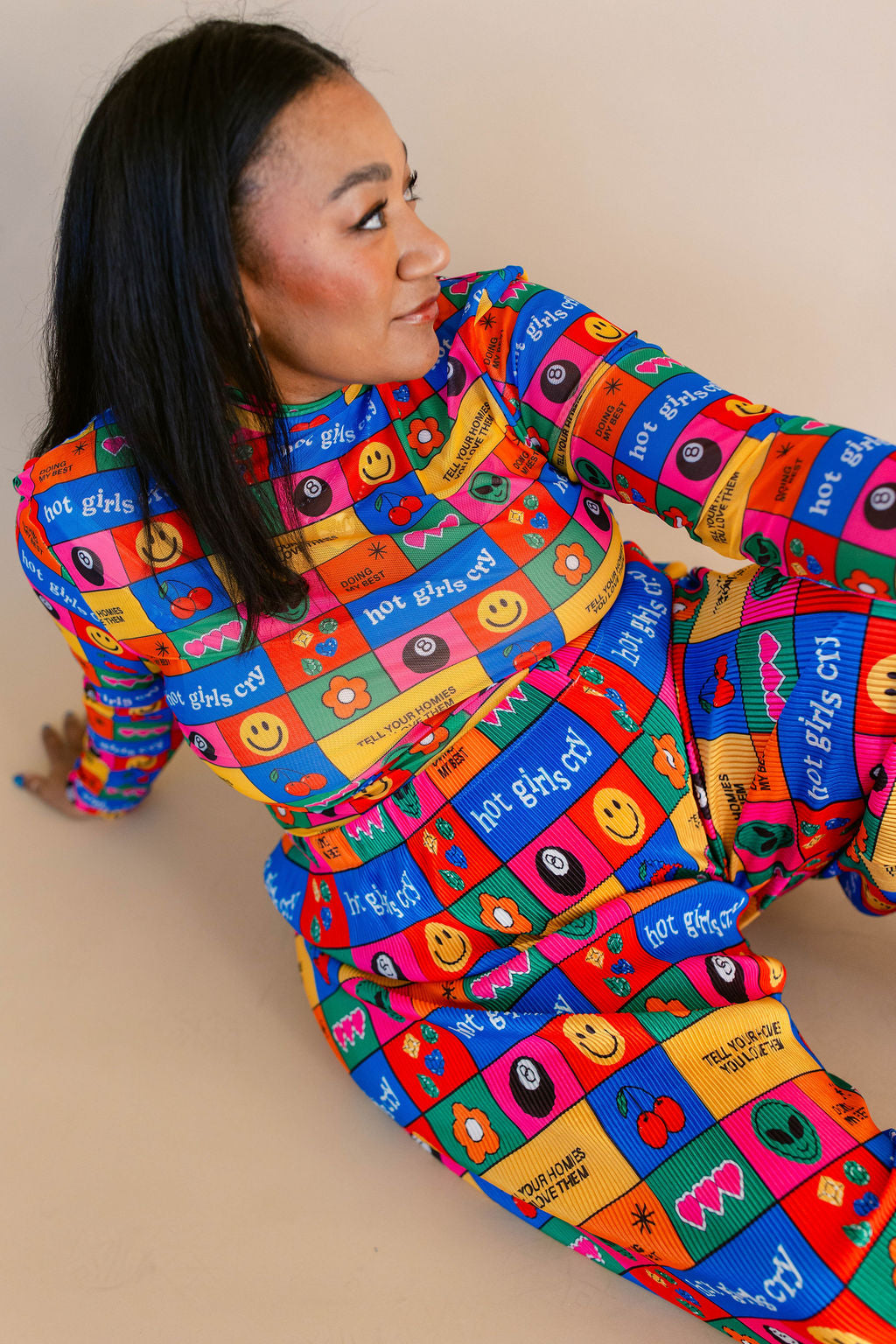 TABY ORIGINAL: Working On Myself Plisse Pant Set RESTOCKED IN SIZES XS-5X!***