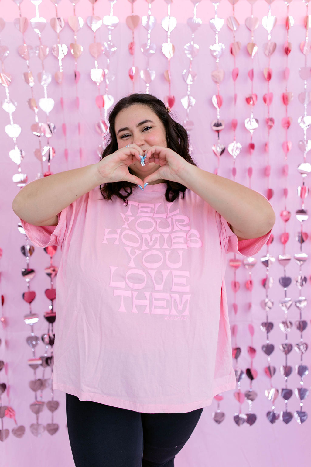 TABY ORIGINAL: Tell Your Homies You Love Them Boxy Tee EXTREME PUFF*** In PINK*** RESTOCKED****