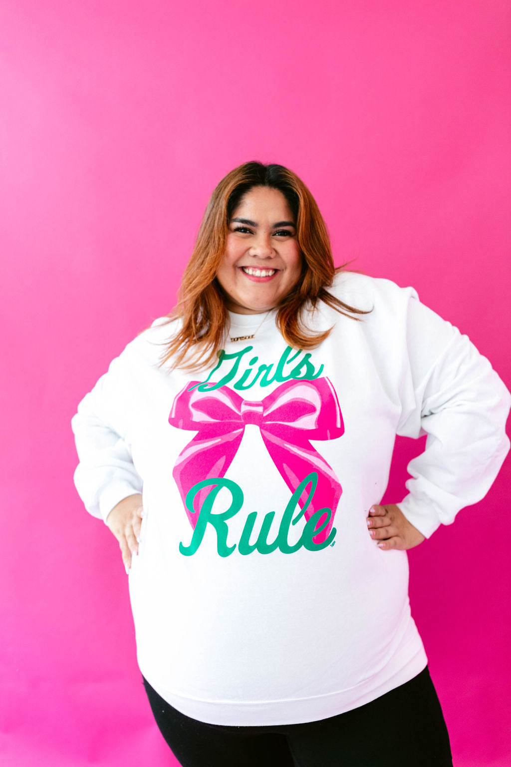 TABY ORIGINAL: Girls Rule Pullover Crew Neck in Sizes XS-5X!***