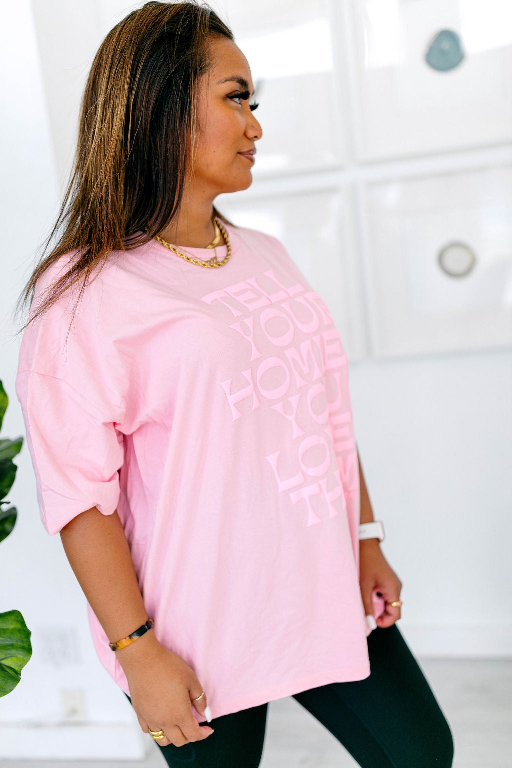 TABY ORIGINAL: Tell Your Homies You Love Them Boxy Tee EXTREME PUFF*** In PINK*** RESTOCKED****