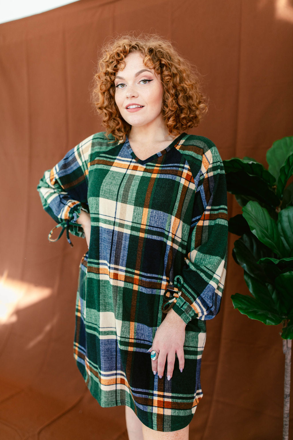 Turning Heads Plaid Dress TABY'S PICK***