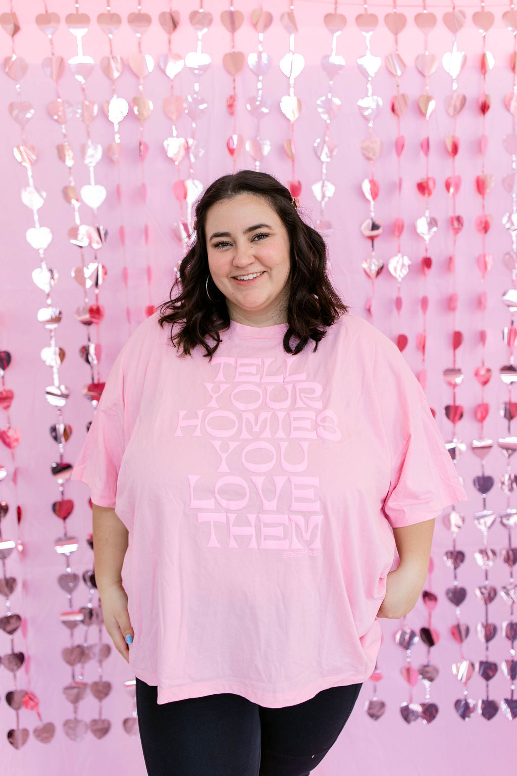 TABY ORIGINAL: Tell Your Homies You Love Them Boxy Tee EXTREME PUFF*** In PINK*** RESTOCKED****