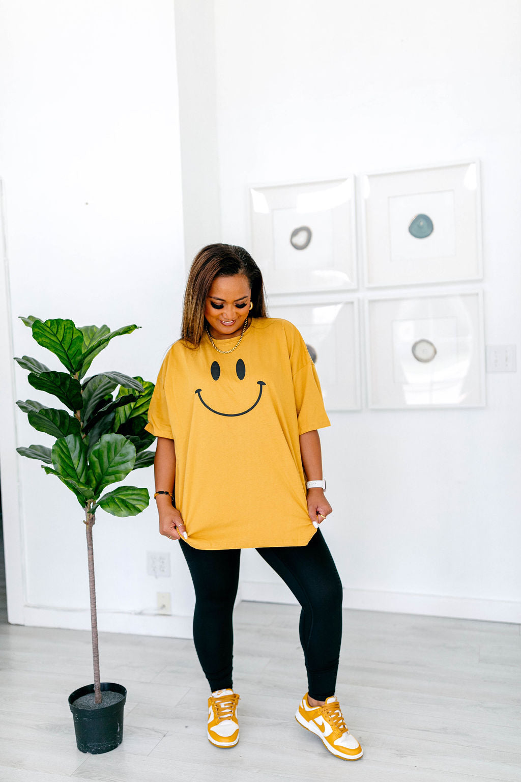 TABY ORIGINAL DESIGN: Smiley Boxy Tee PUFF***