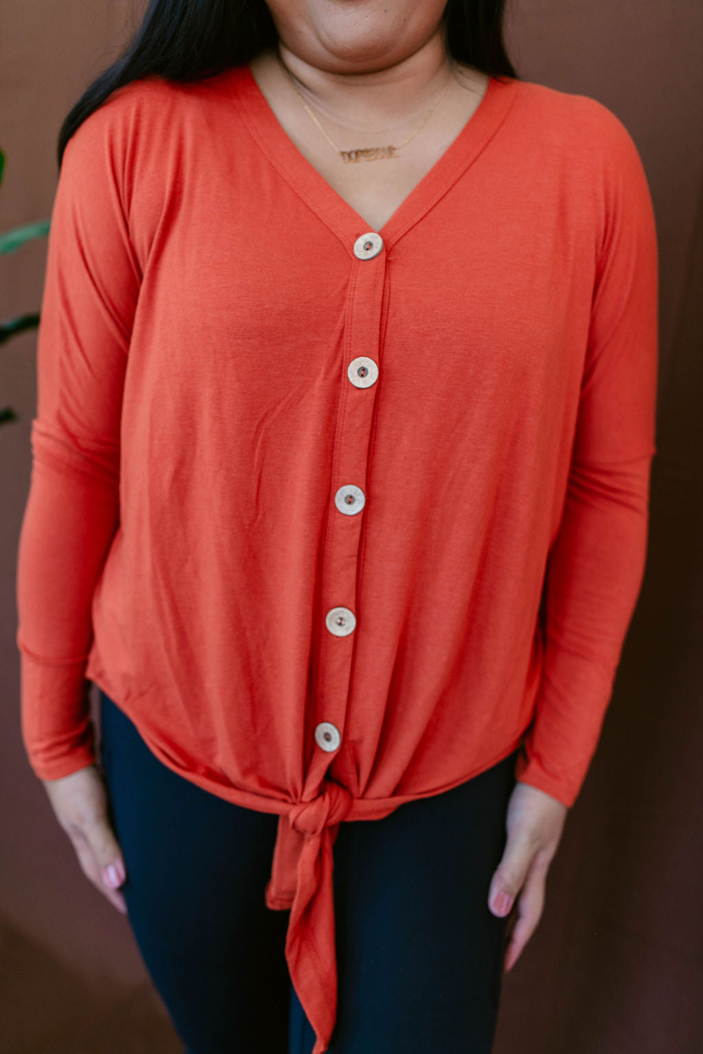 Emma Button Down Tie Tee