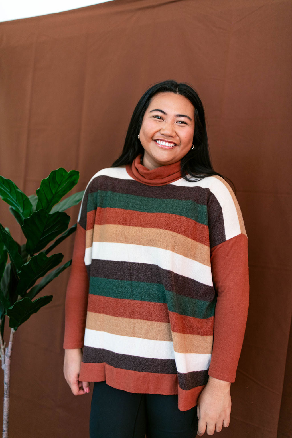 Ericka Funnel Neck Sweater Top