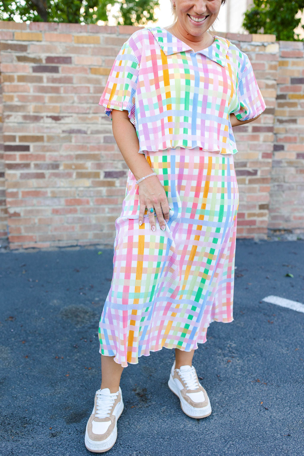 TABY ORIGINAL: Get Noticed Plissé Skirt Set *** Sizes XS-5X***
