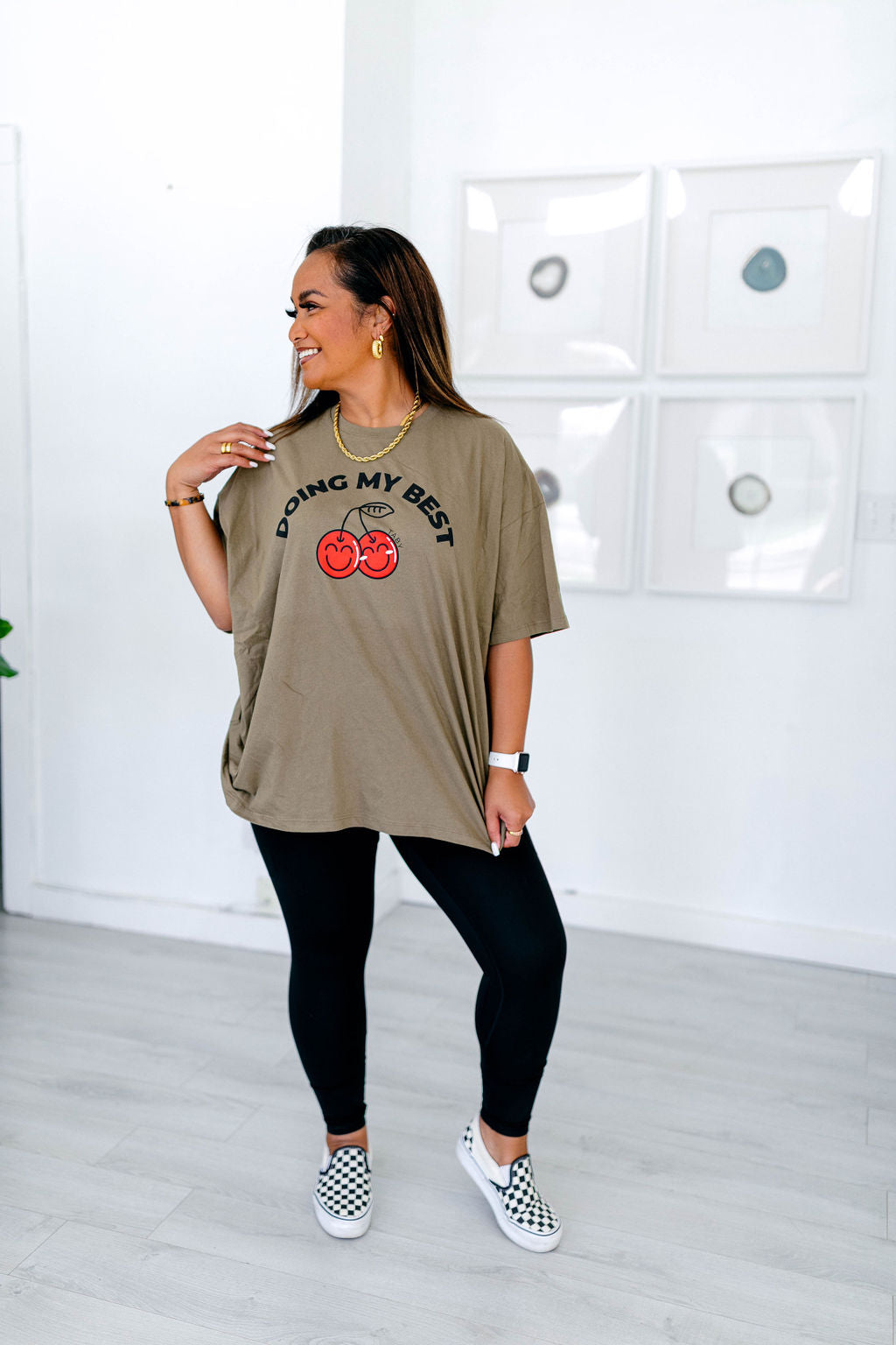 TABY ORIGINAL DESIGN: Doing My Best Boxy Tee In OLIVE **
