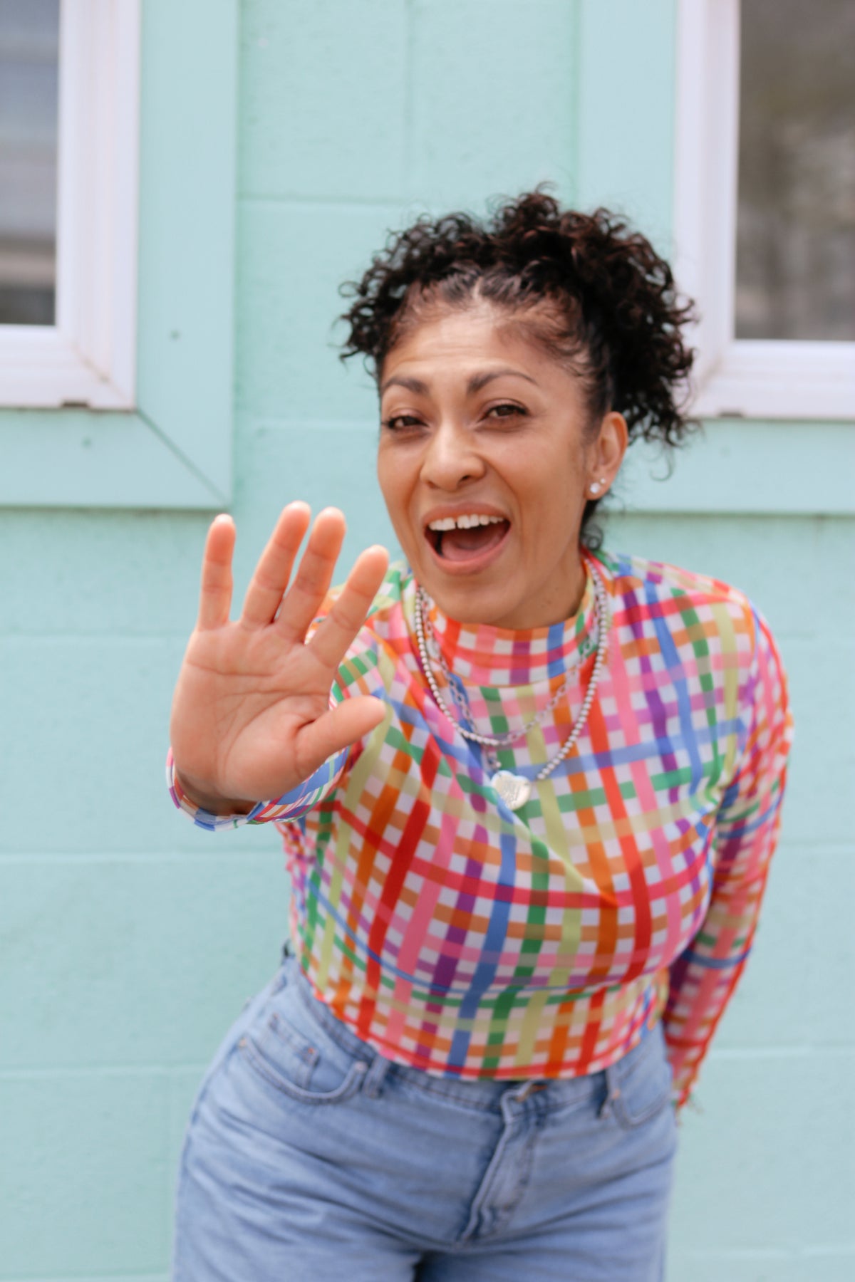 TABY ORIGINAL: Get Noticed Peekaboo Mesh top IN SIZES XS-5X***