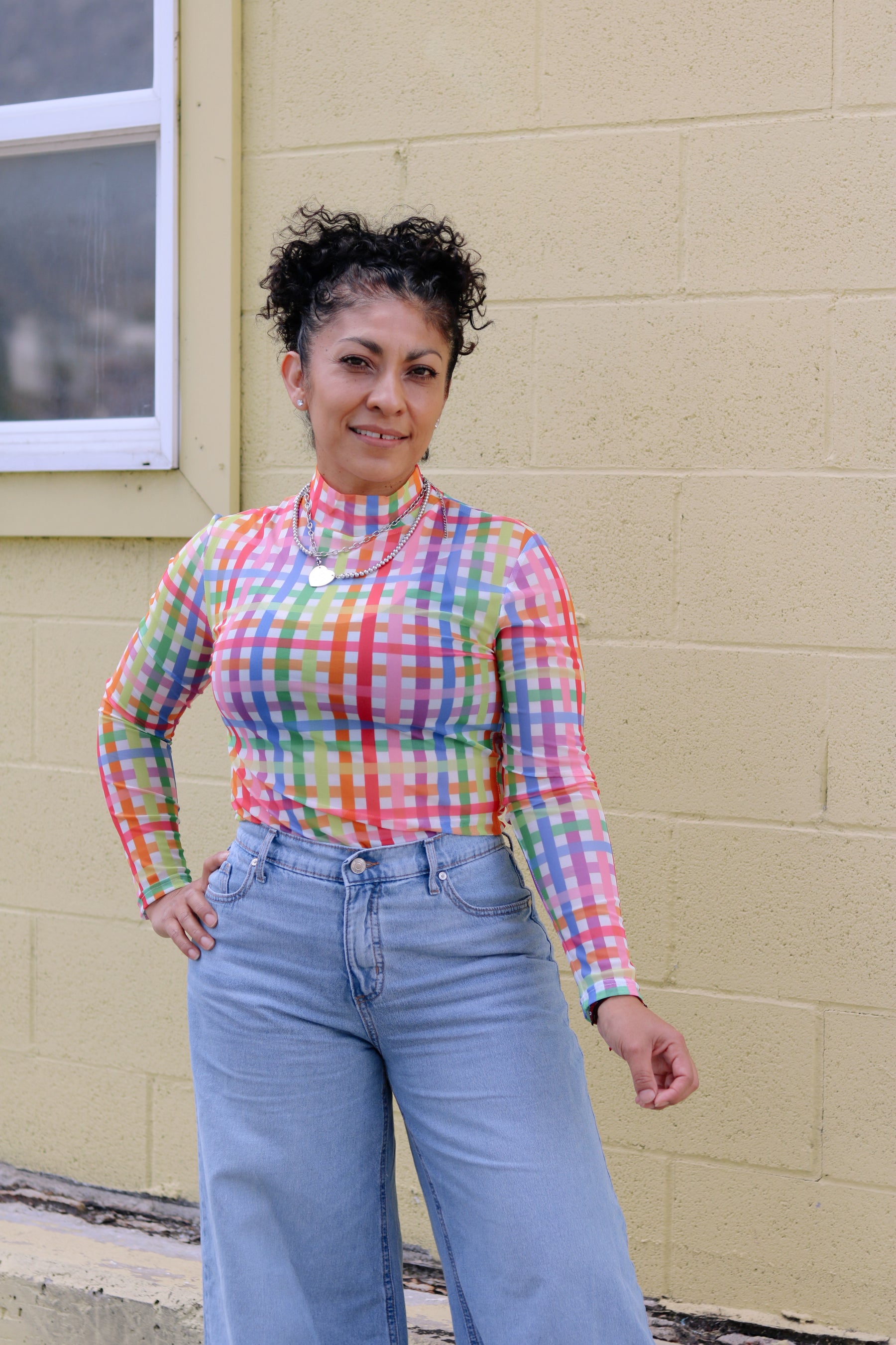 TABY ORIGINAL: Get Noticed Peekaboo Mesh top IN SIZES XS-5X***