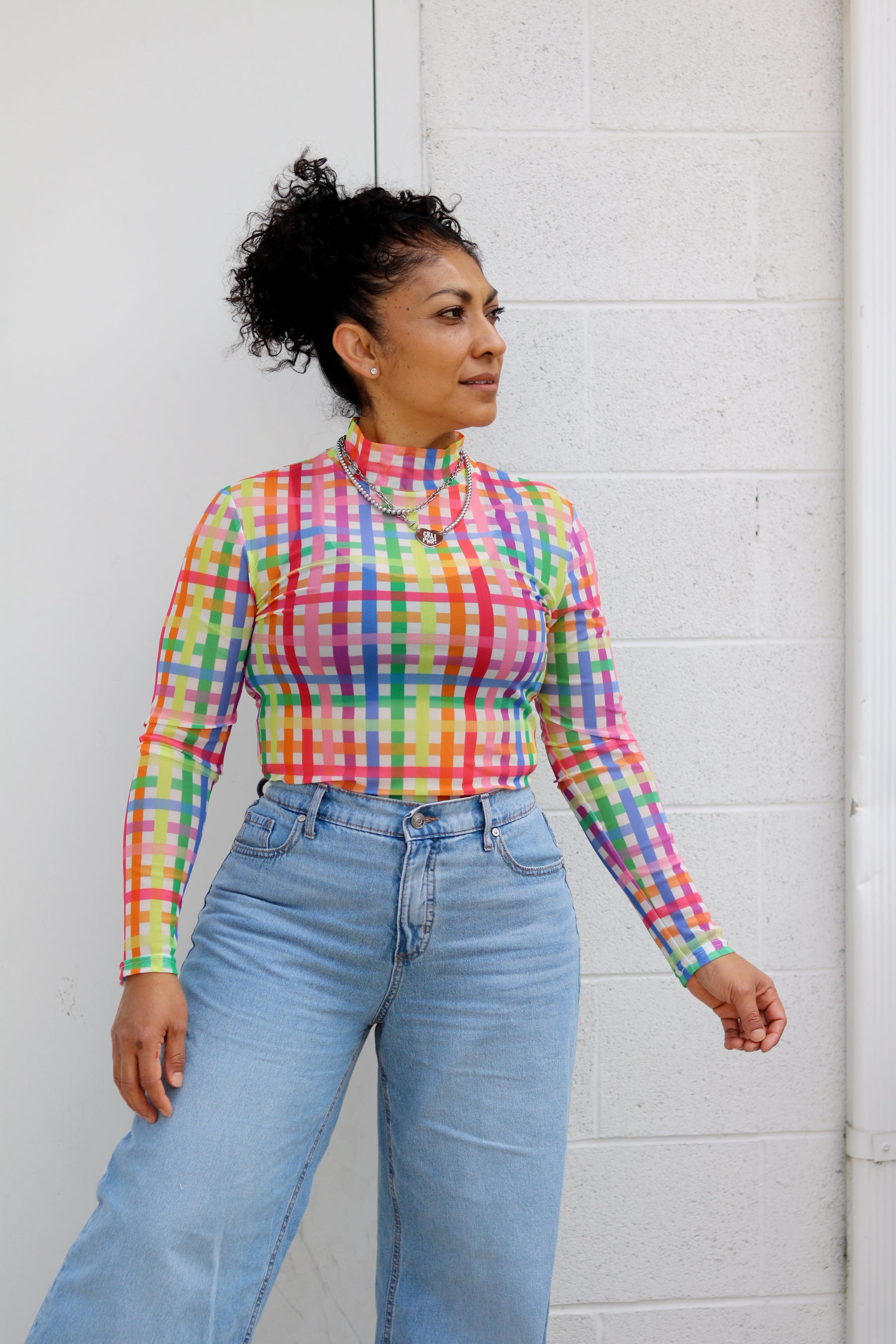 TABY ORIGINAL: Get Noticed Peekaboo Mesh top IN SIZES XS-5X***