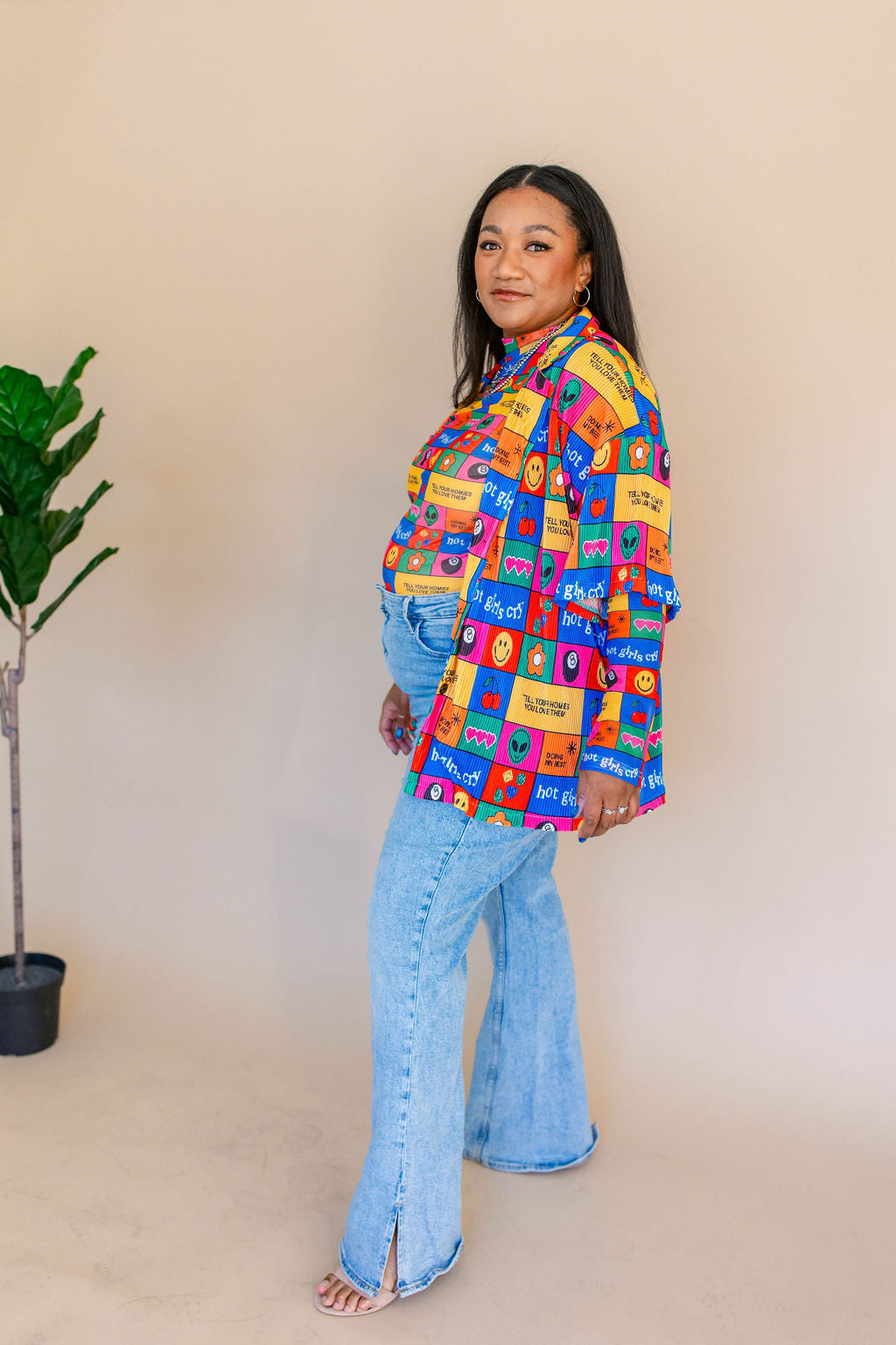TABY ORIGINAL: Working On Myself Plisse Pant Set RESTOCKED IN SIZES XS-5X!***