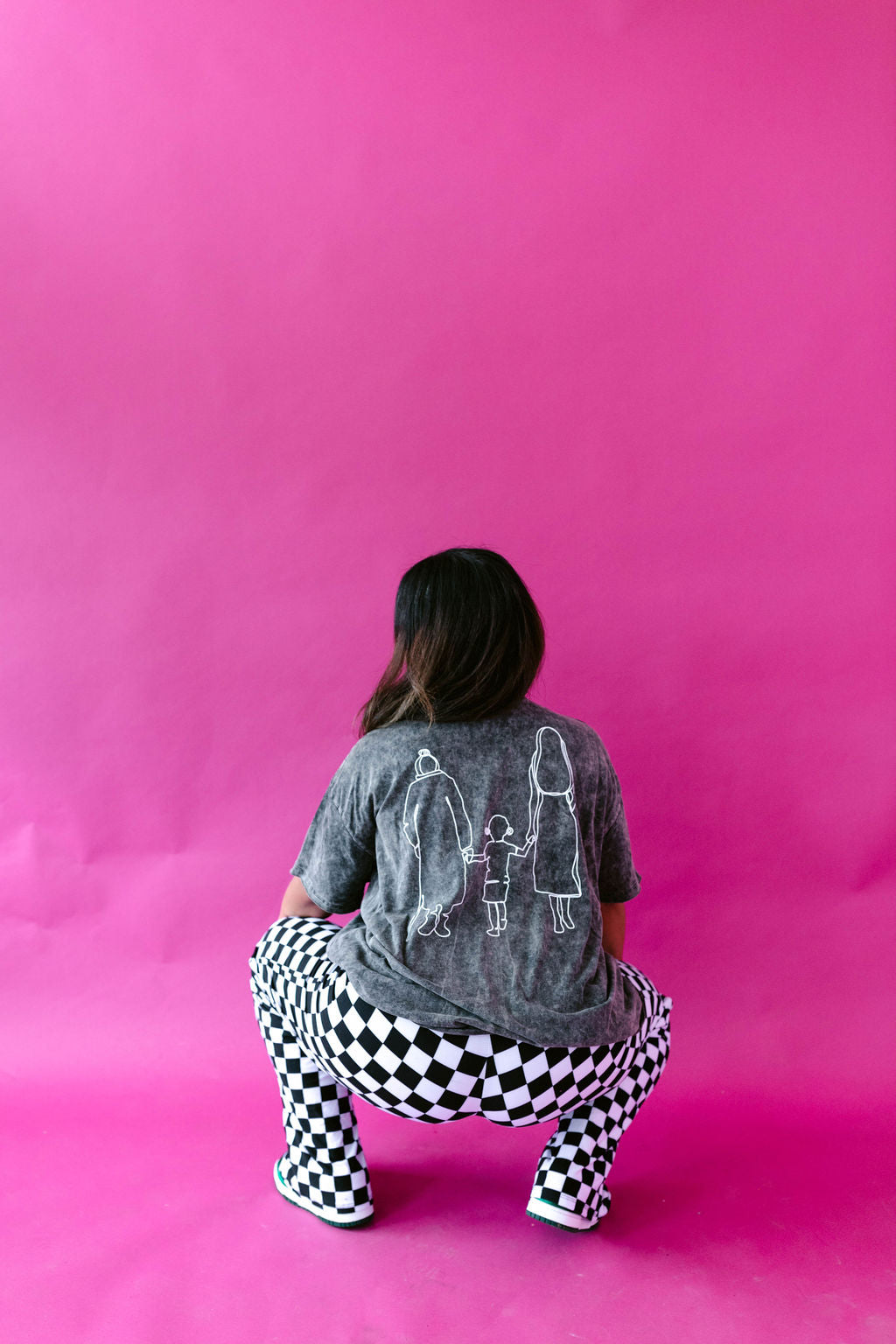 Checkered Wide Leg Bottoms RESTOCKED***