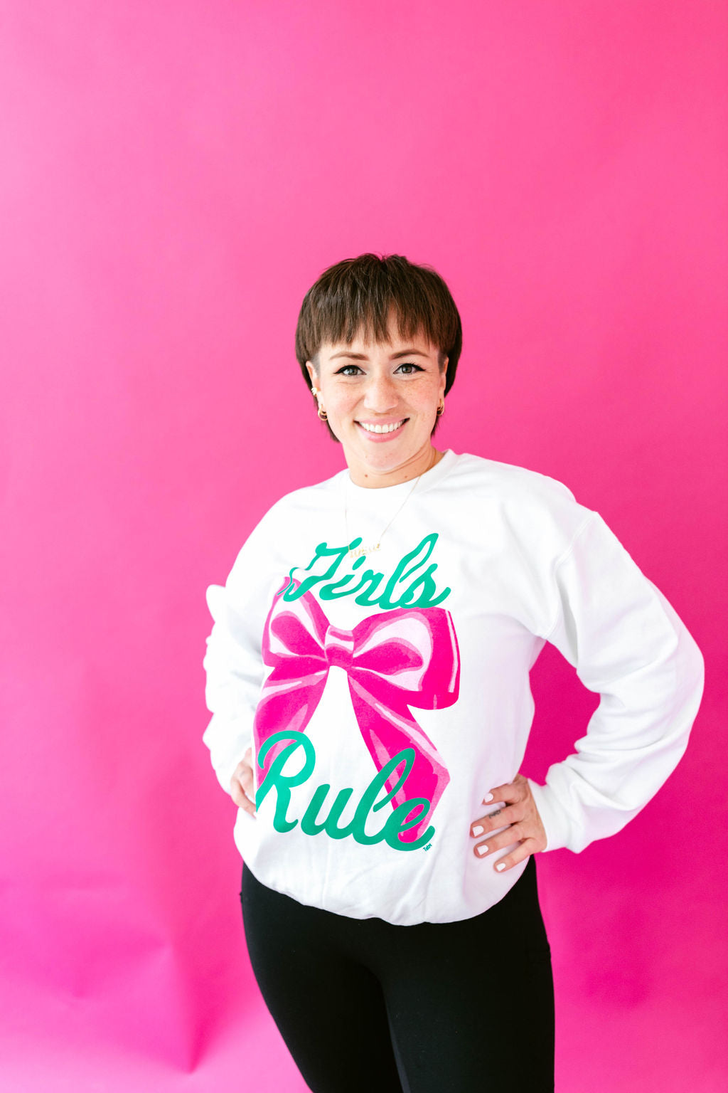 TABY ORIGINAL: Girls Rule Pullover Crew Neck in Sizes XS-5X!***