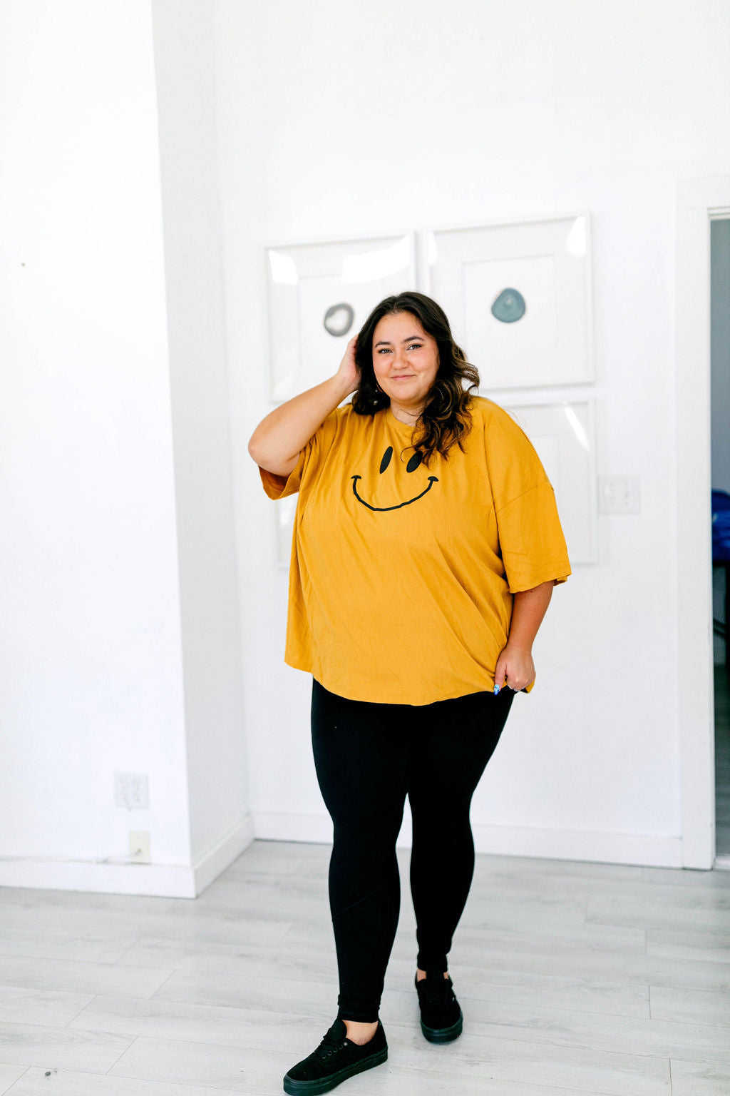 TABY ORIGINAL DESIGN: Smiley Boxy Tee PUFF***